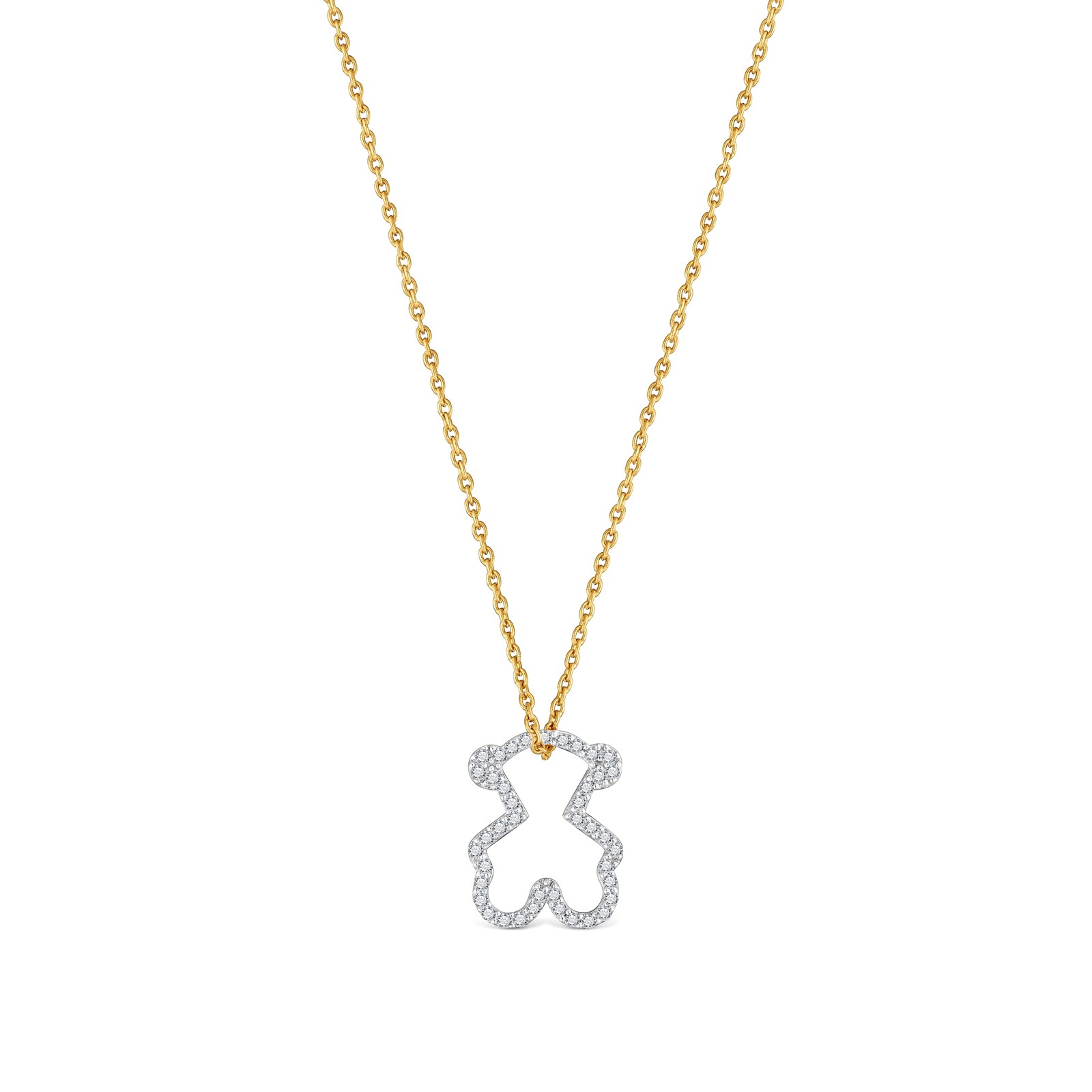 COLLAR OSO CON DIAMANTES Y ORO TOUS 9 KT KAOS - 1