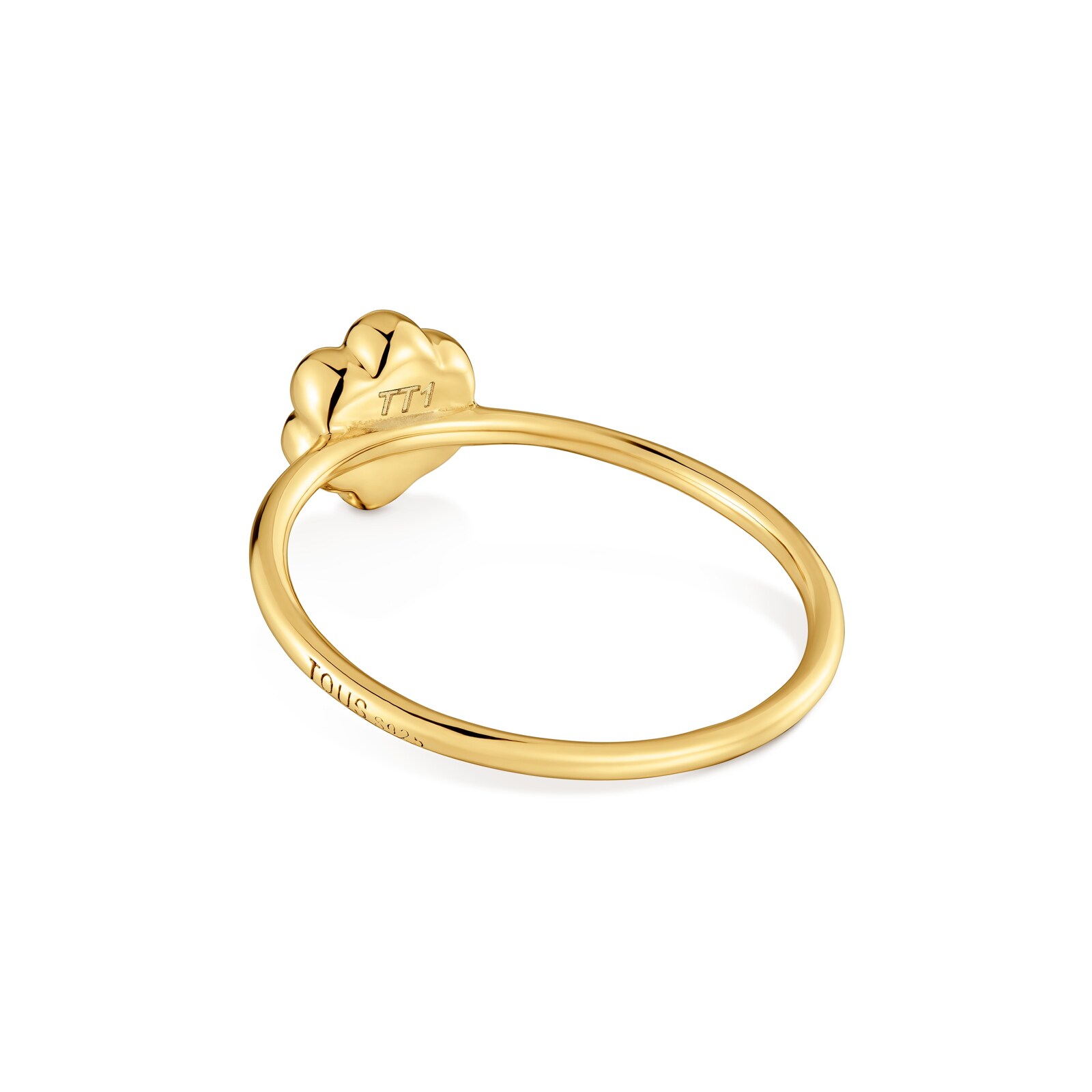 ANILLO FLOR CON BAÑO DE ORO 18 KT SOBRE PLATA TOUS BOLD MOTIF - 3
