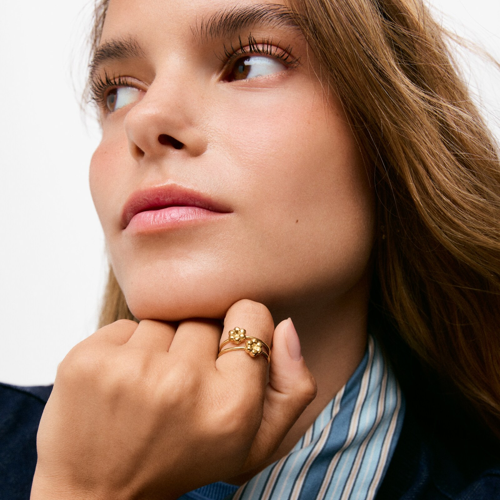 ANILLO FLOR CON BAÑO DE ORO 18 KT SOBRE PLATA TOUS BOLD MOTIF - 4
