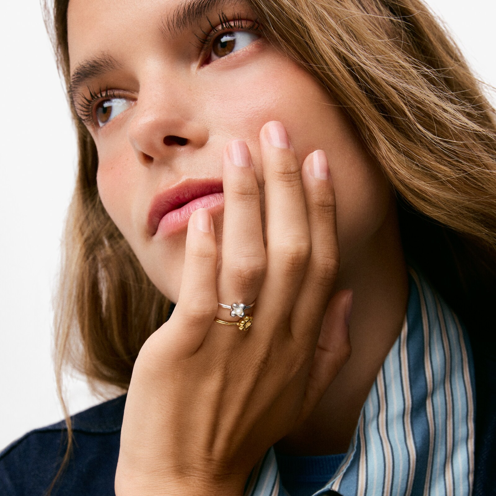 ANILLO FLOR CON BAÑO DE ORO 18 KT SOBRE PLATA TOUS BOLD MOTIF - 5
