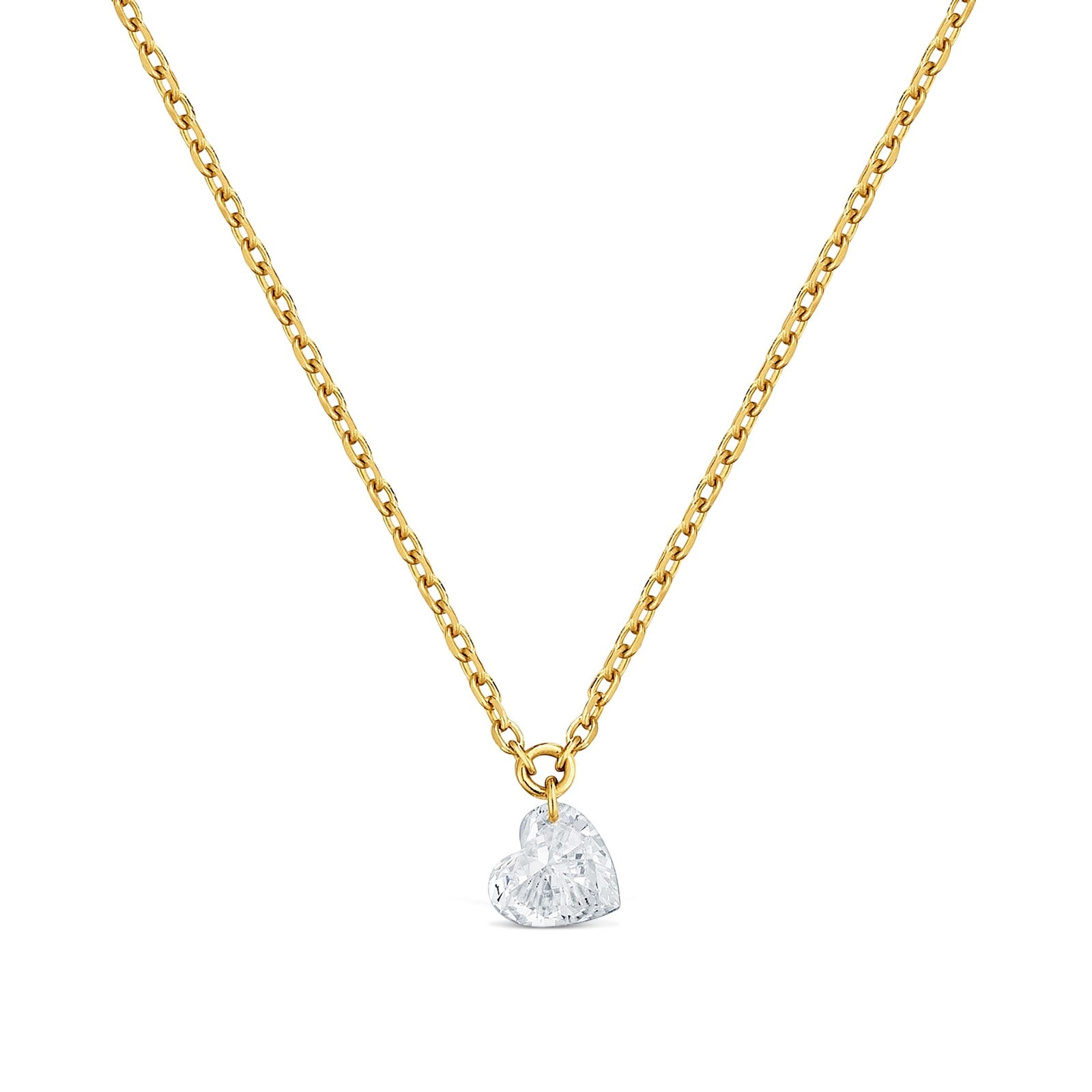 COLLAR CORAZÓN DE ORO 9 KT Y DIAMANTE DE LAB. TOUS IRISÉ LGD - 1