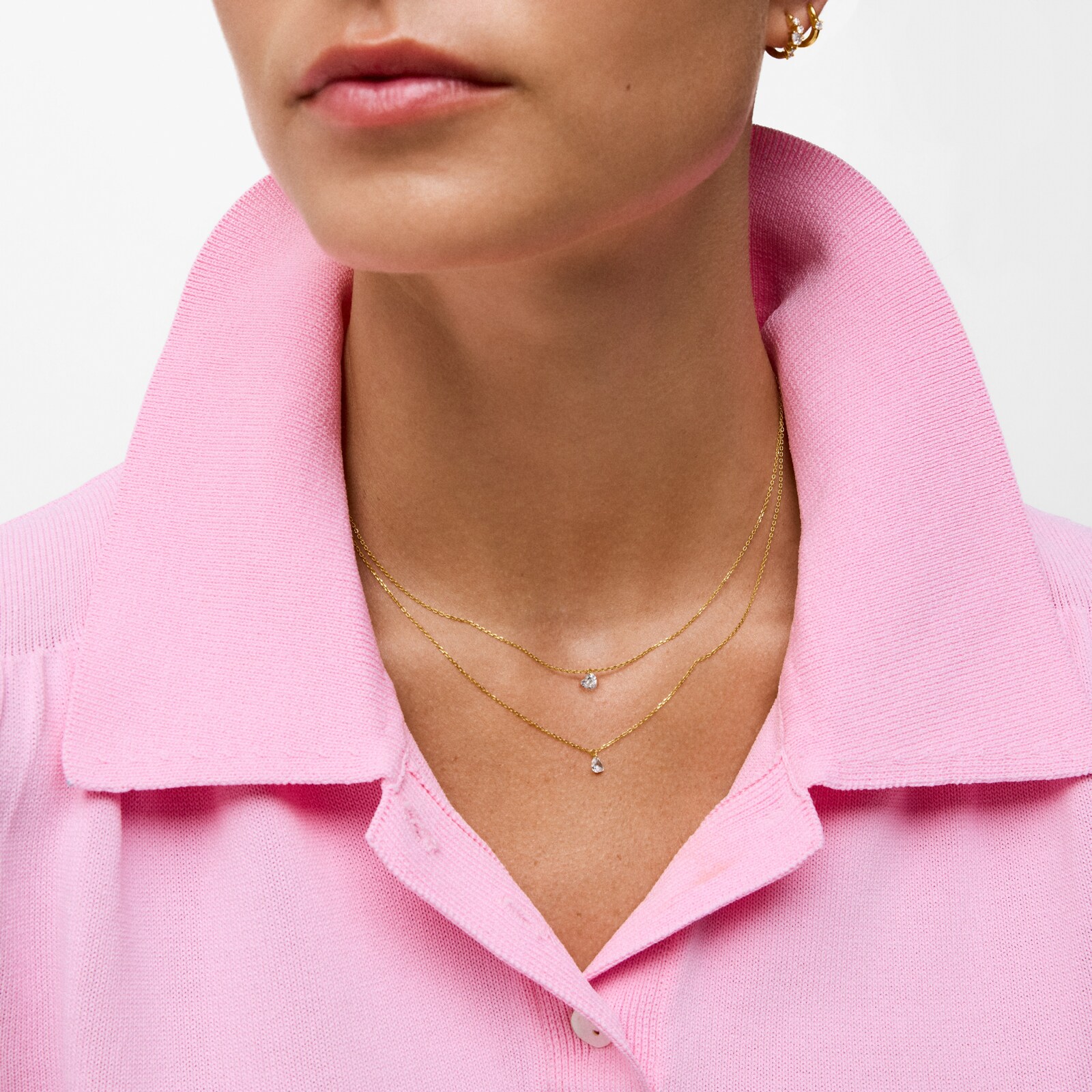COLLAR CORAZÓN DE ORO 9 KT Y DIAMANTE DE LAB. TOUS IRISÉ LGD - 4