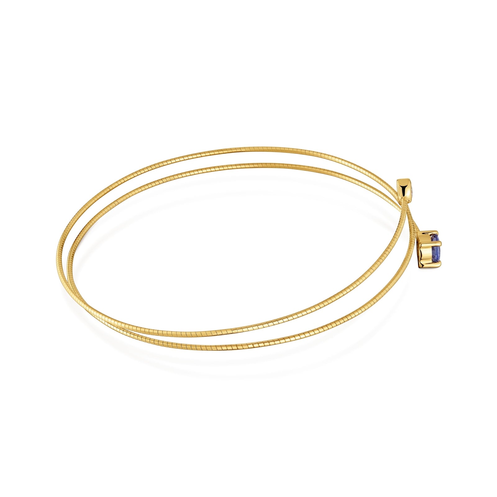 PULSERA ESCLAVA DE ORO 9 KT, TITANIO, DIAMANTE Y TANZANITA TOUS BUCLE - 2