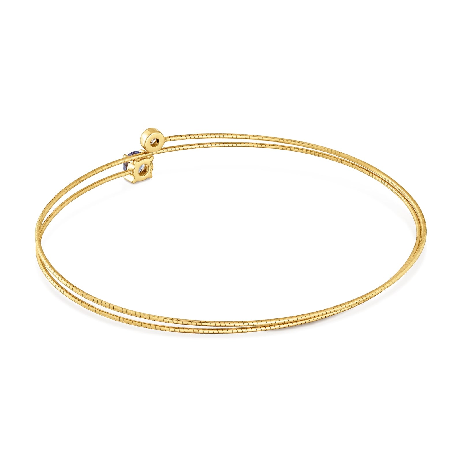 PULSERA ESCLAVA DE ORO 9 KT, TITANIO, DIAMANTE Y TANZANITA TOUS BUCLE - 3