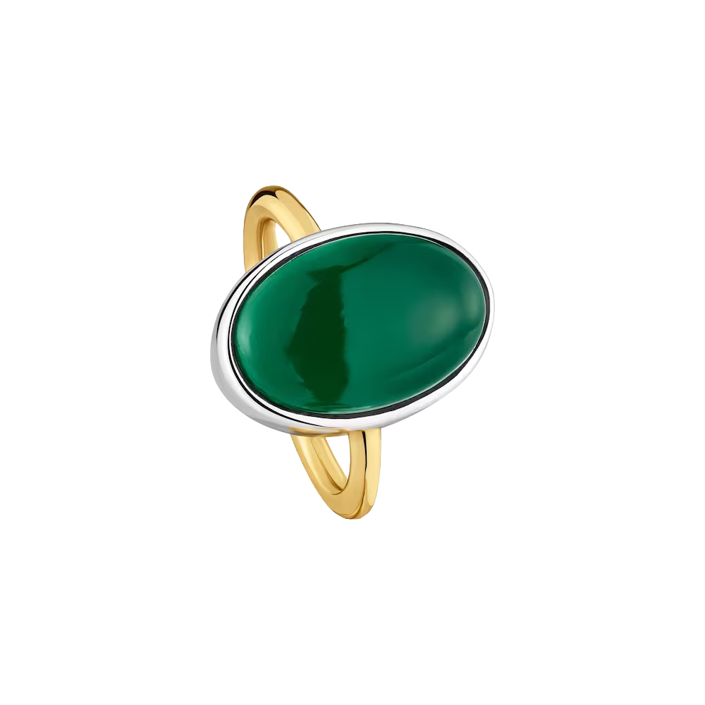 ANILLO BICOLOR CON CALCEDONIA TOUS GEM POWER T14 - 2
