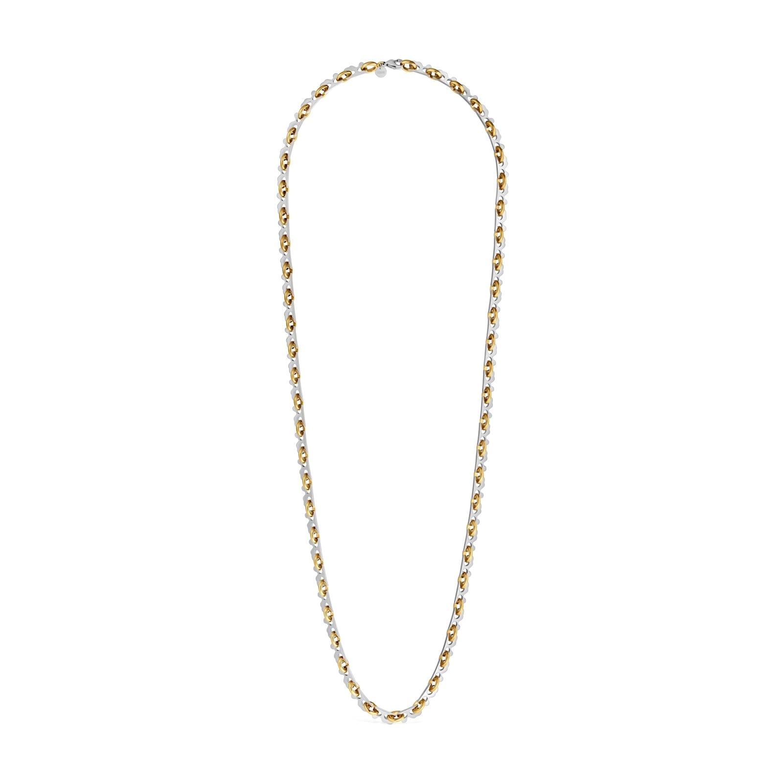 COLLAR LARGO DE ACERO BICOLOR TOUS HALF BEAR - 1