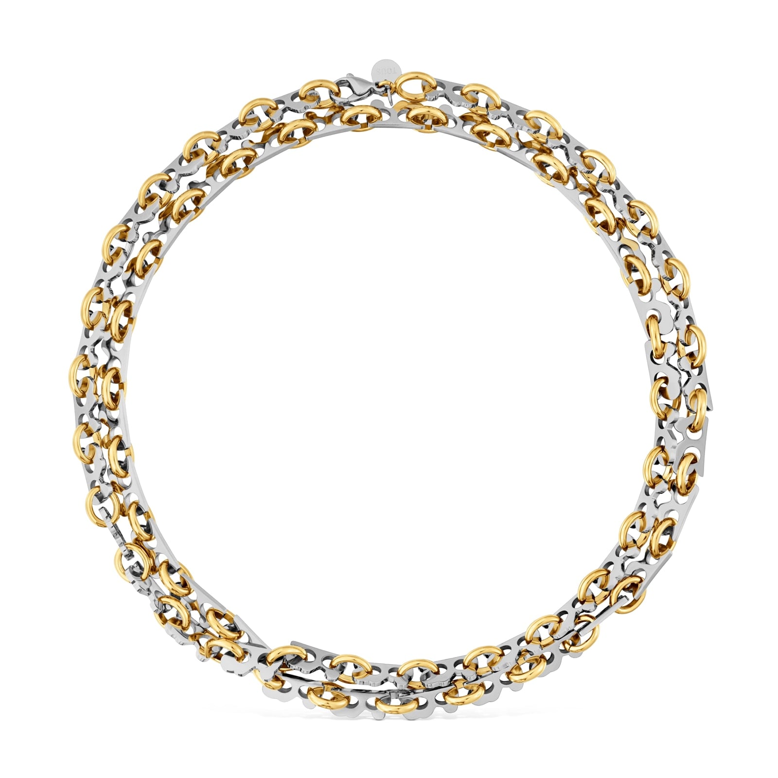 COLLAR LARGO DE ACERO BICOLOR TOUS HALF BEAR - 2