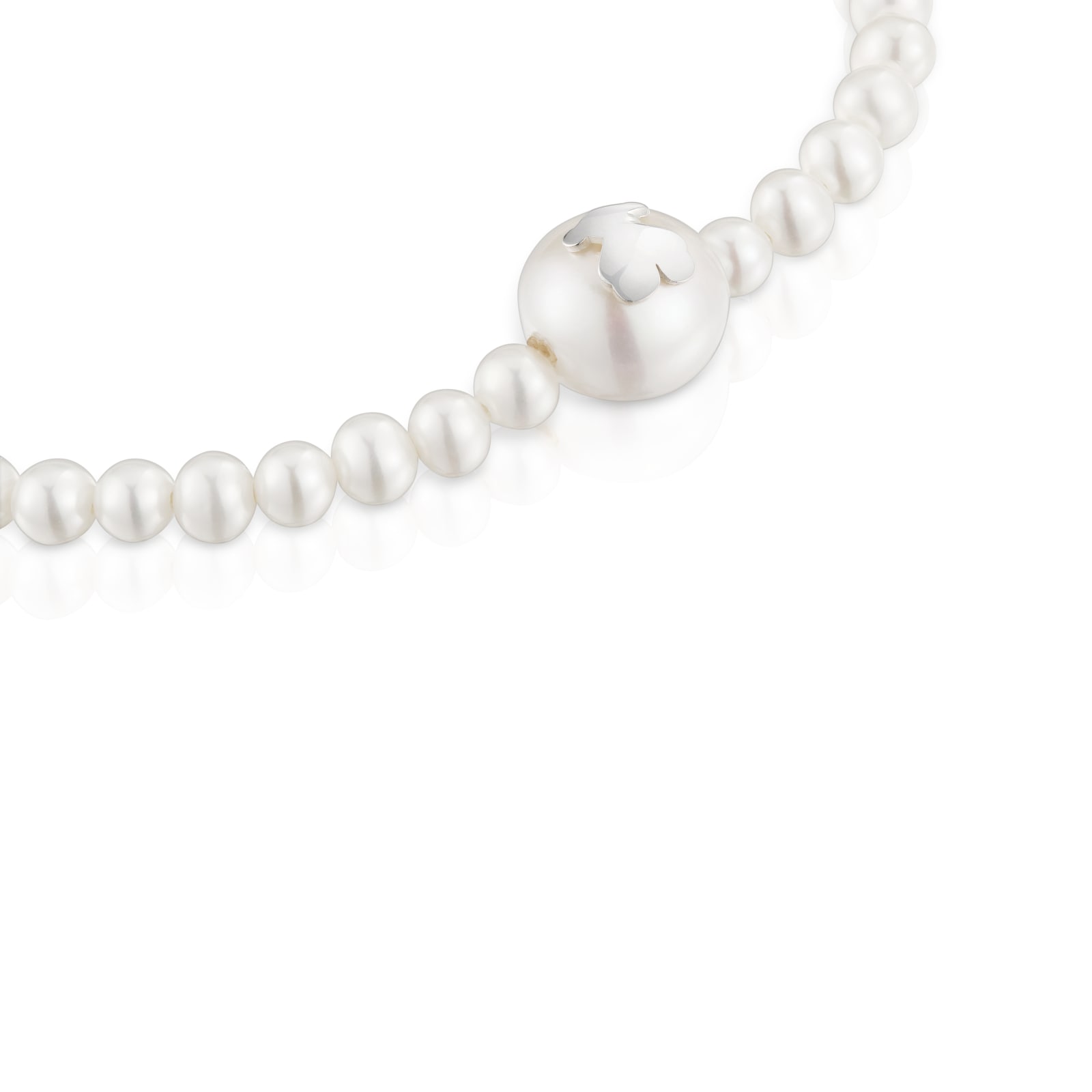 PULSERA ELÁSTICA DE PLATA Y PERLAS CULTIVADAS TOUS ICON PEARL - 3