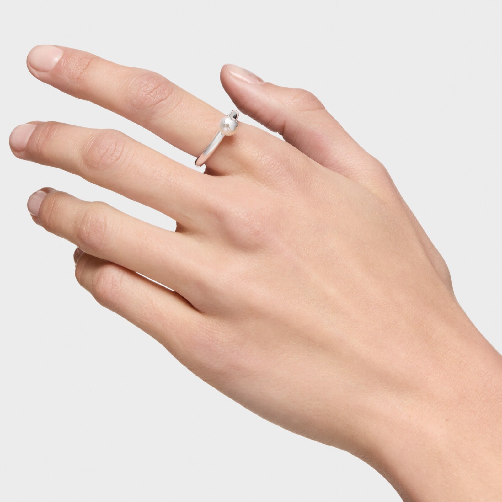 ANILLO DE PLATA Y PERLA CULTIVADA TOUS ICON PEARL T14 - 4