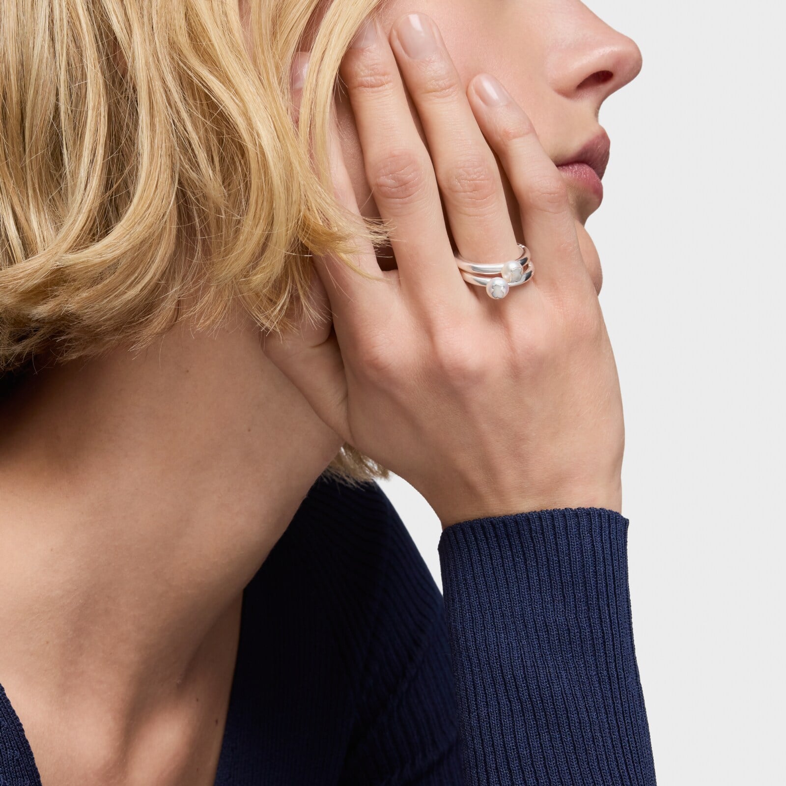 ANILLO DE PLATA Y PERLA CULTIVADA TOUS ICON PEARL T14 - 5
