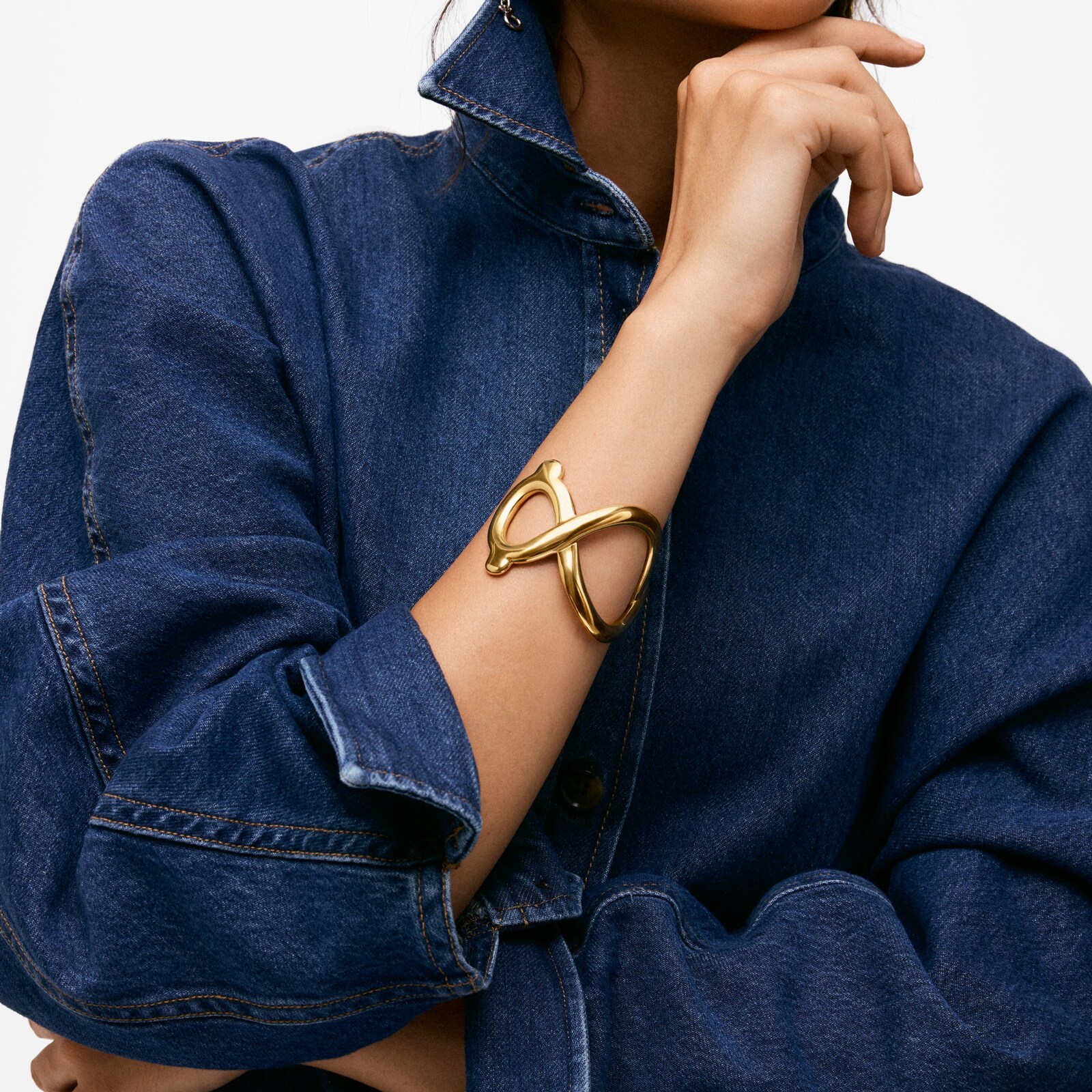 PULSERA ESCLAVA DE ACERO DORADO TOUS INFINITY - 4