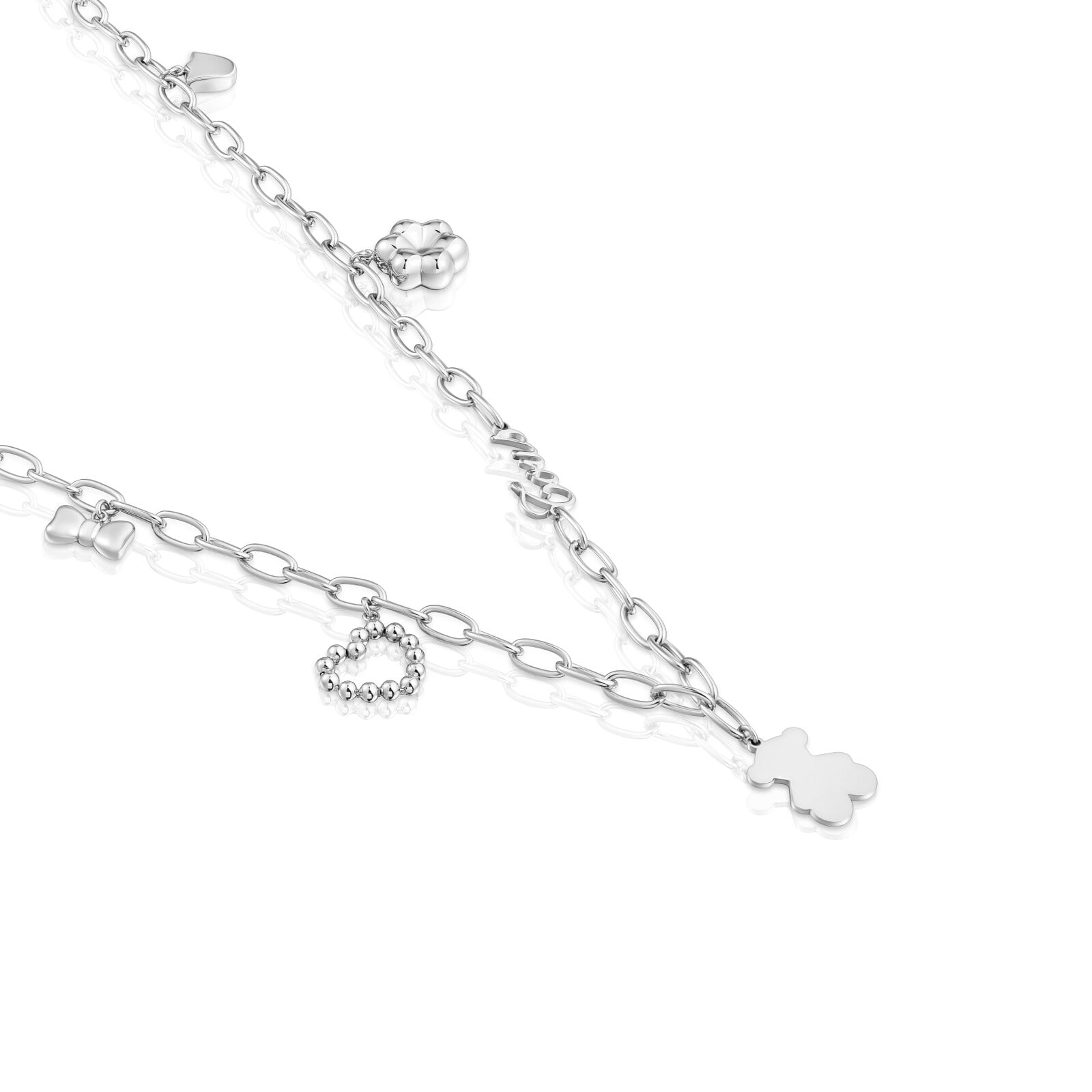 COLLAR LARGO DE ACERO, PERLAS CULTIVADAS Y MOTIVOS DIJES TOUS CHARMING - 3