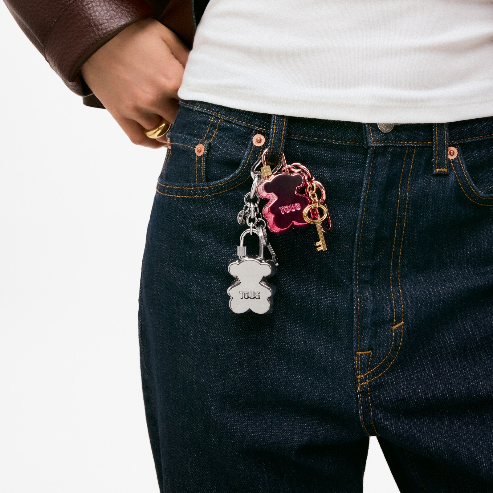 LLAVERO OSO Y LLAVE PLATEADO TOUS BEAR LOCK - 4
