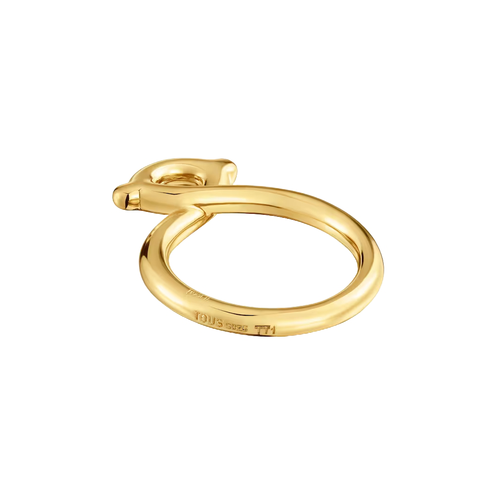 ANILLO CON BAÑO DE ORO 18 KT SOBRE PLATA TOUS INFINITY T14 - 2