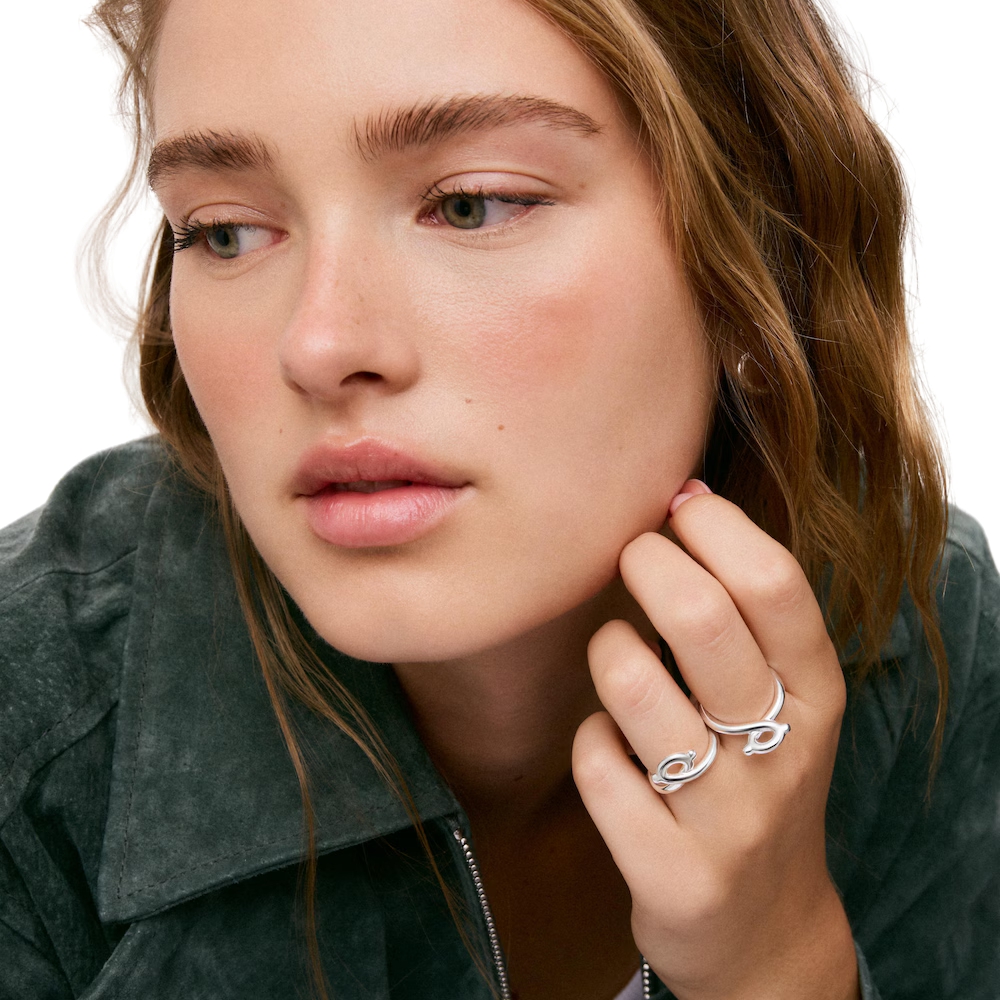 ANILLO CON BAÑO DE ORO 18 KT SOBRE PLATA TOUS INFINITY T14 - 4