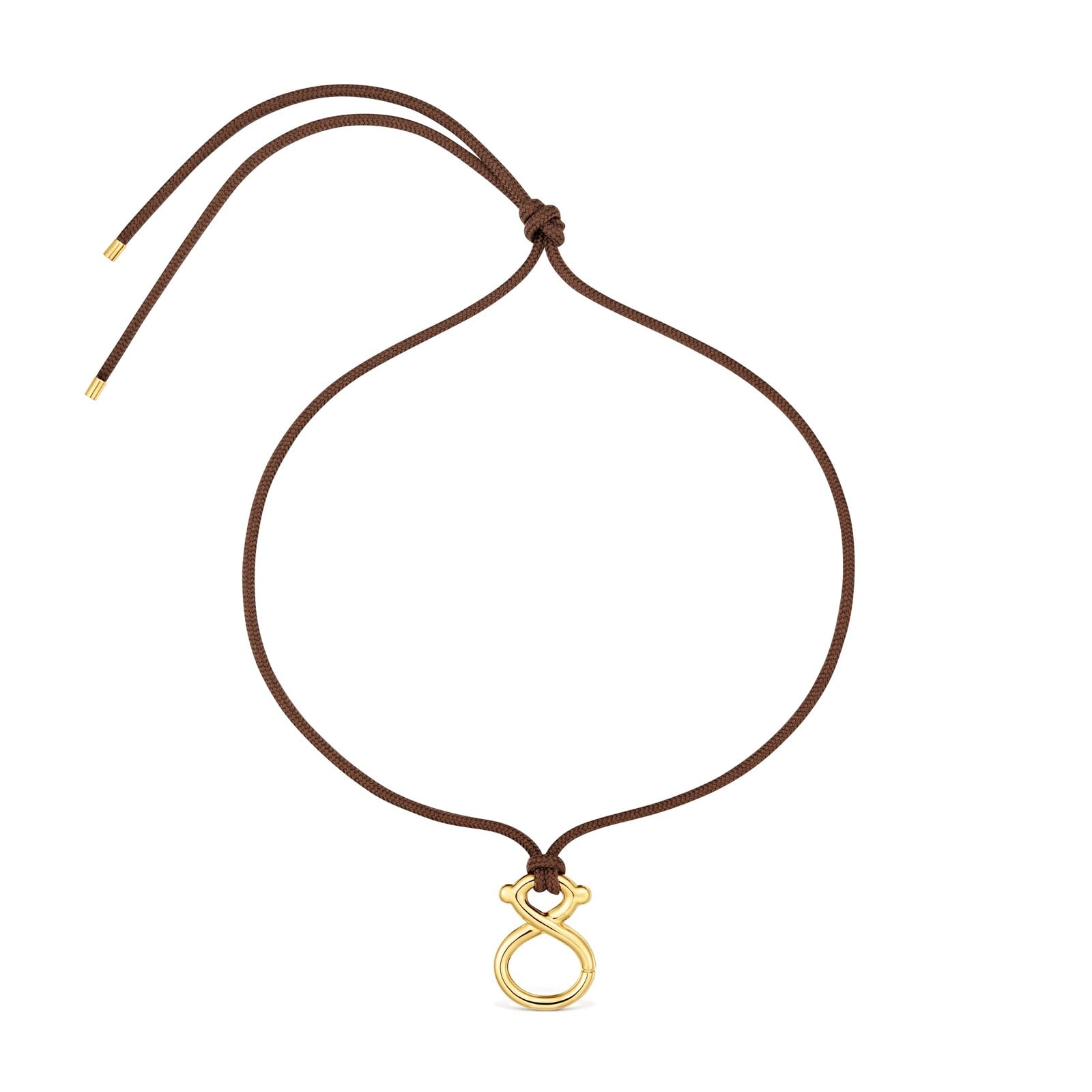 COLLAR CON BAÑO DE ORO 18 KT SOBRE PLATA Y CORDÓN TOUS INFINITY - 1