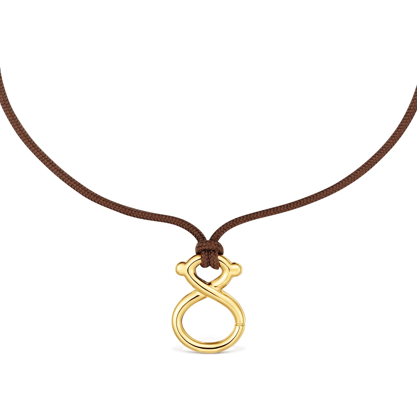 COLLAR CON BAÑO DE ORO 18 KT SOBRE PLATA Y CORDÓN TOUS INFINITY - 2