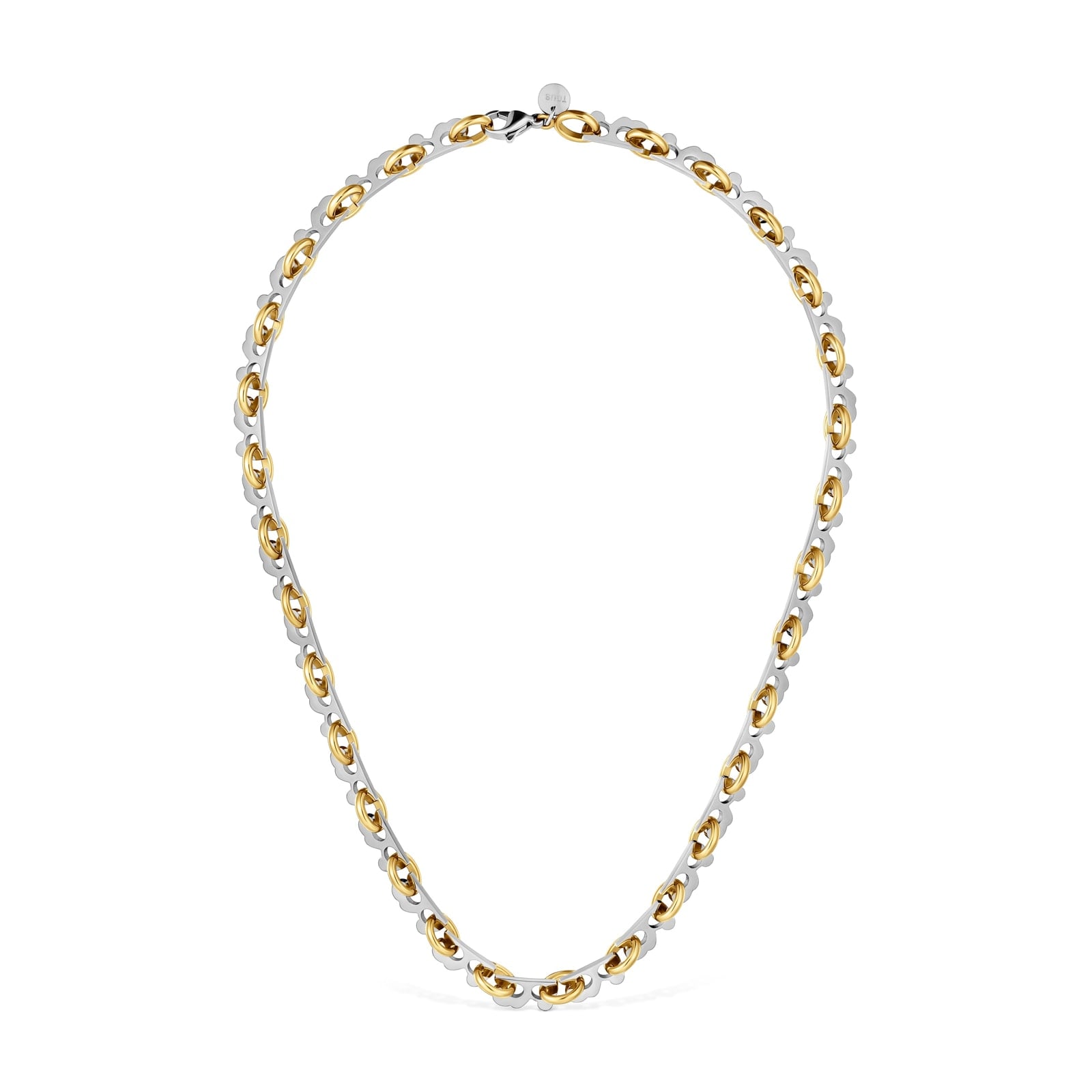 COLLAR CORTO DE ACERO BICOLOR TOUS HALF BEAR - 1