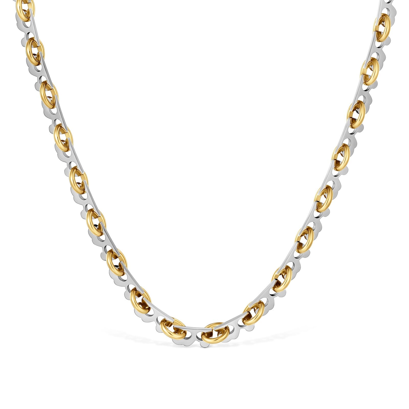COLLAR CORTO DE ACERO BICOLOR TOUS HALF BEAR - 2