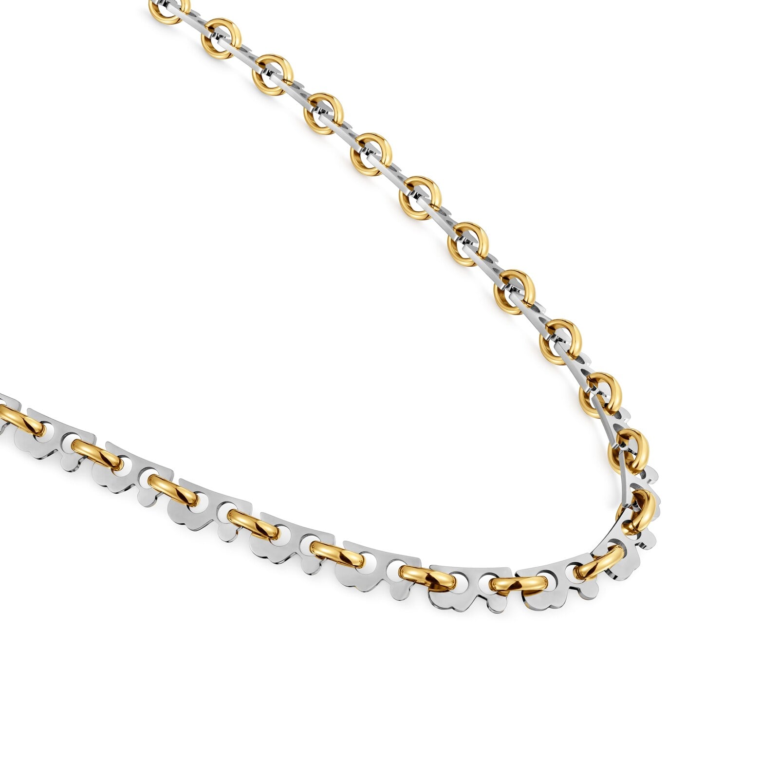 COLLAR CORTO DE ACERO BICOLOR TOUS HALF BEAR - 3
