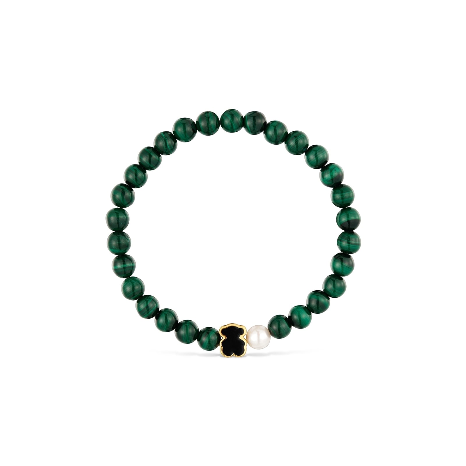 PULSERA ELASTICA OSO CON MALAQUITAS TOUS EUREKA - 3
