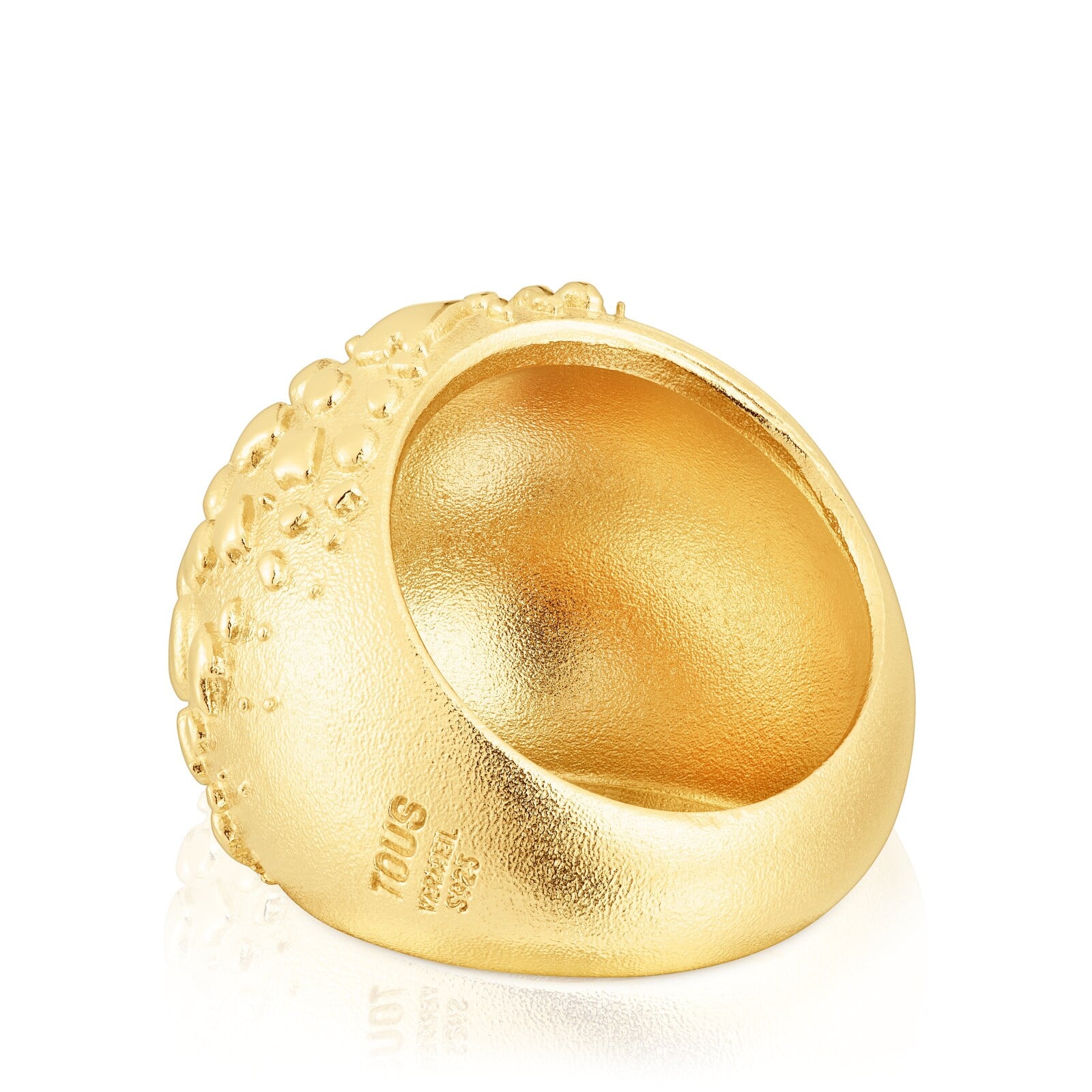 ANILLO ABOMBADO CON BAÑO DE ORO 18KT TOUS SOBRE PLATA DYBE - 3
