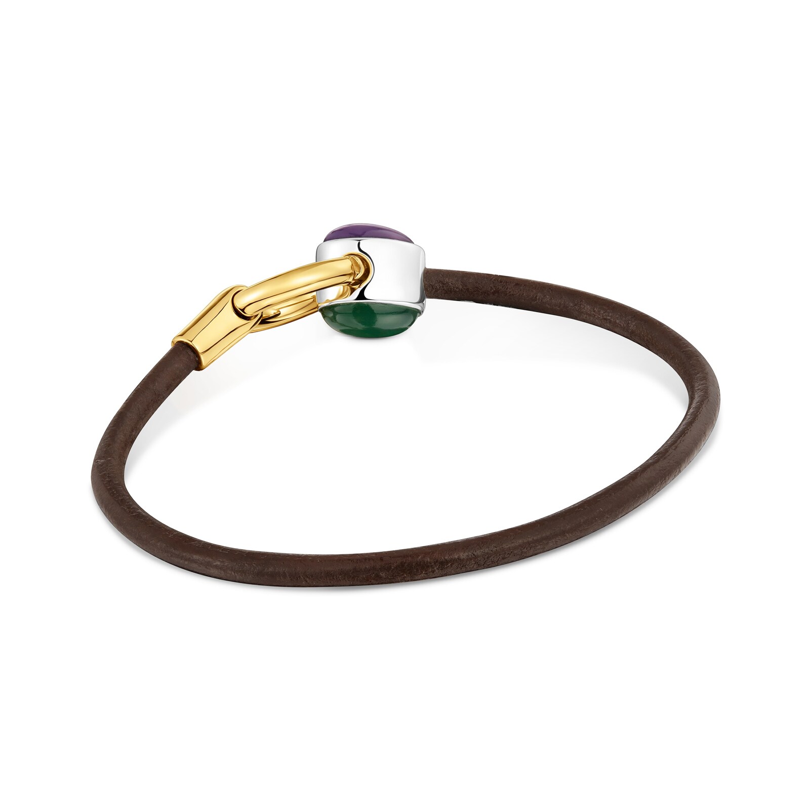 PULSERA BICOLOR CON AMATISTA Y CORDÓN DE PIEL TOUS GEM POWER - 3