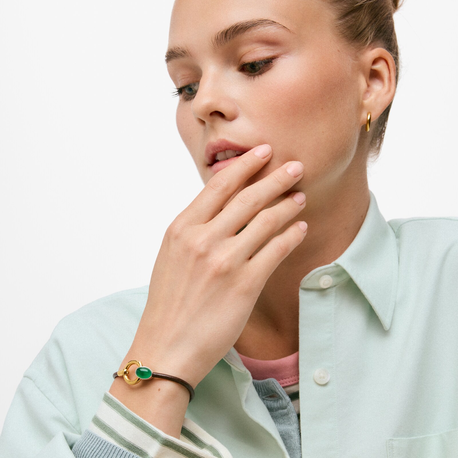 PULSERA BICOLOR CON AMATISTA Y CORDÓN DE PIEL TOUS GEM POWER - 6