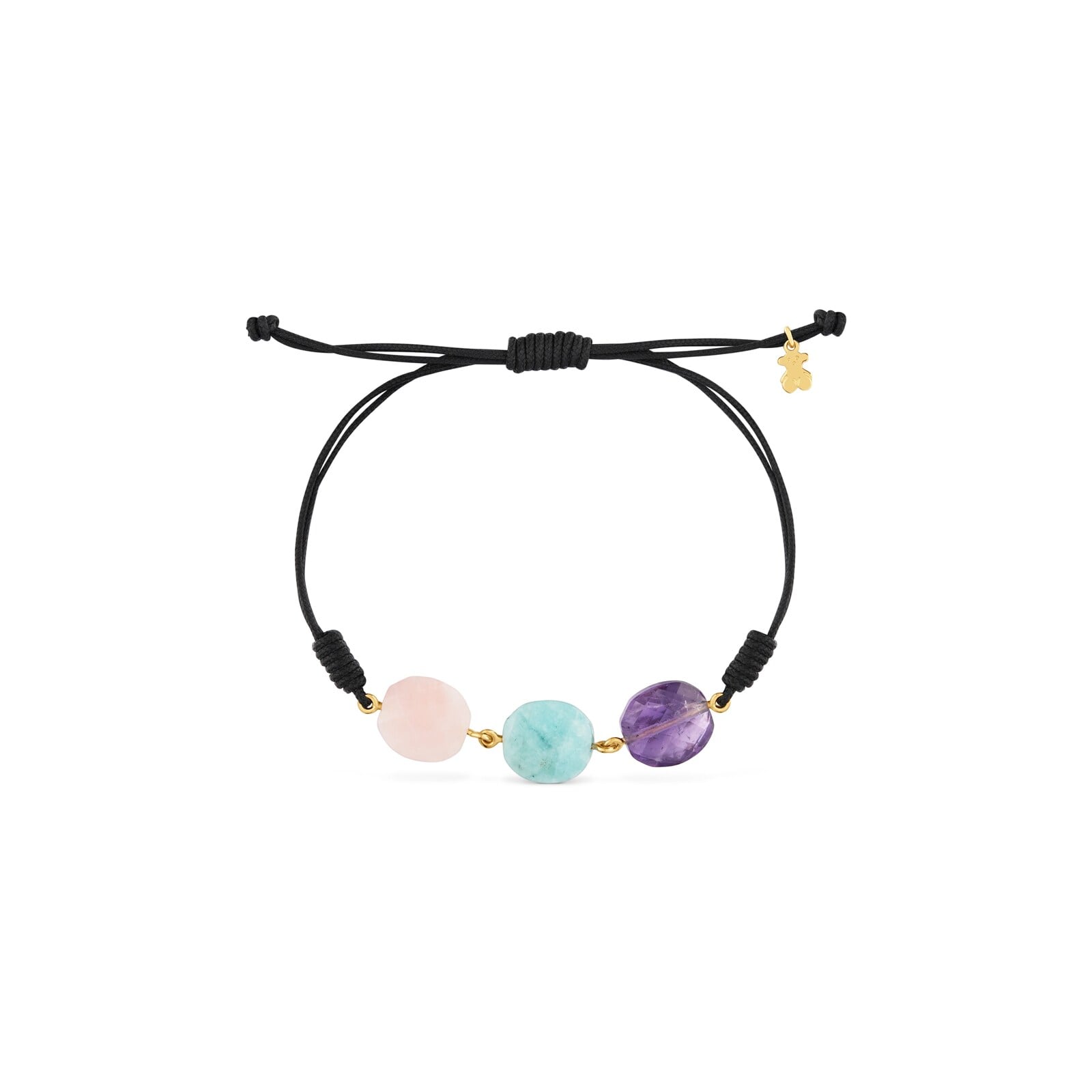PULSERA DE NYLON CON BAÑO DE ORO 18 KT Y GEMAS TOUS BOLD MOTIF - 2