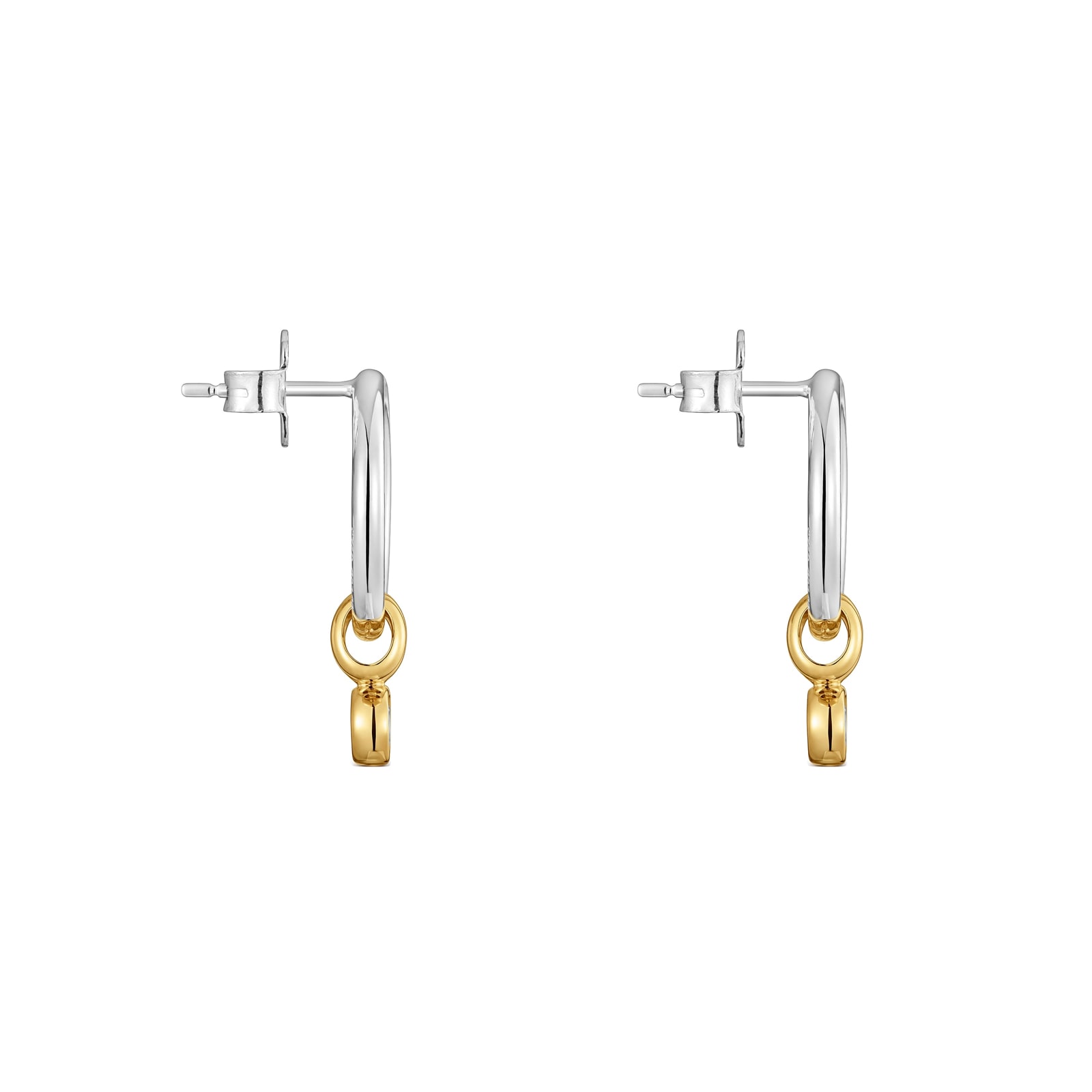 ARETES DE PLATA Y DIAMANTES CREADOS LAB. TOUS STRAIGHT LGD - 3