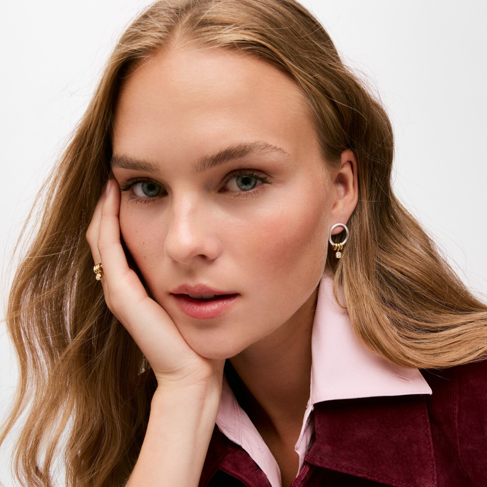 ARETES DE PLATA Y DIAMANTES CREADOS LAB. TOUS STRAIGHT LGD - 5