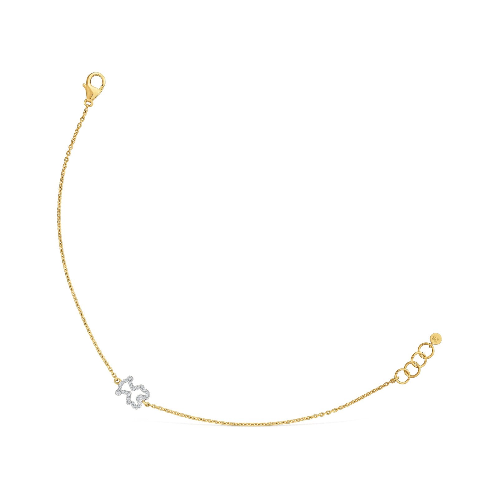 PULSERA CON DIAMANTES Y ORO 9 KT TOUS KAOS - 1