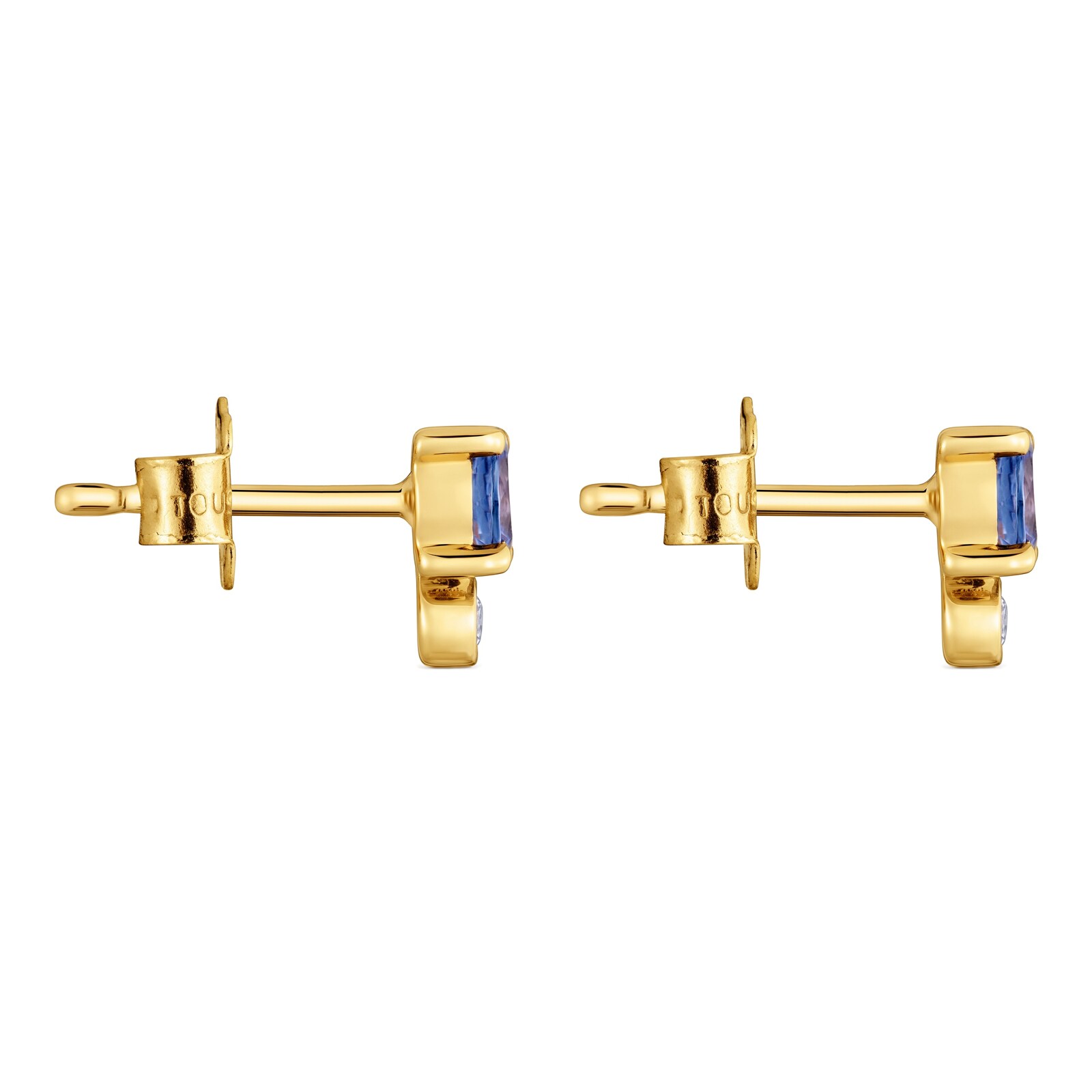 ARETES DE ORO 9 KT, DIAMANTES Y TANZANITAS TOUS BUCLE - 2