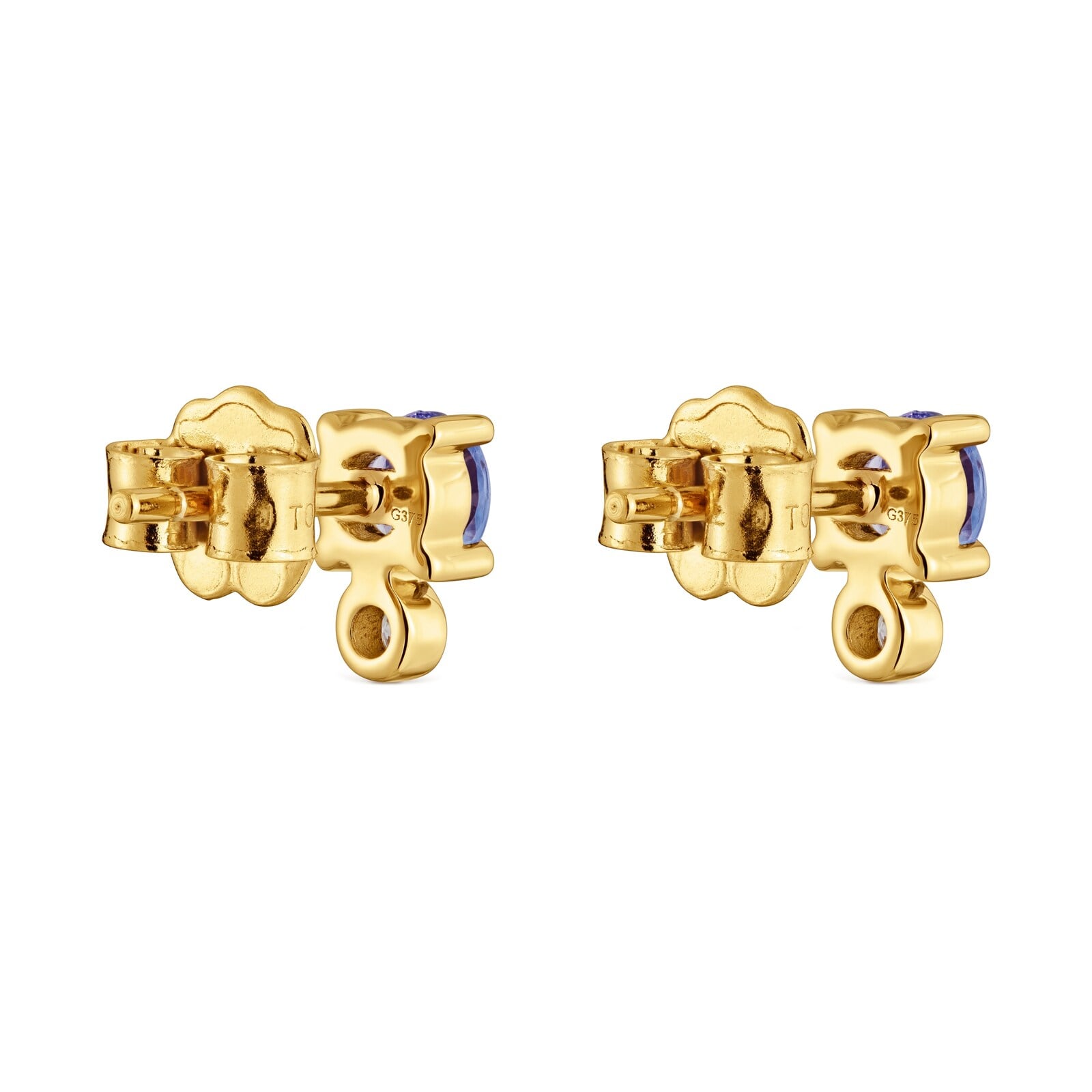 ARETES DE ORO 9 KT, DIAMANTES Y TANZANITAS TOUS BUCLE - 3