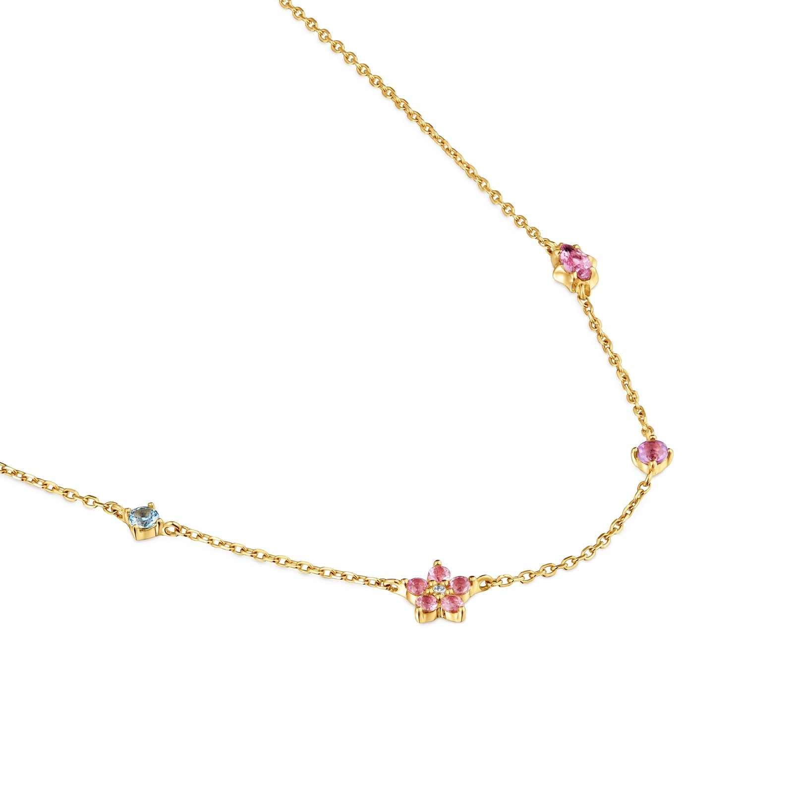 COLLAR DE ORO 9 KT, GEMAS Y DIAMANTES EN LAB. TOUS IRISÉ LGD - 3