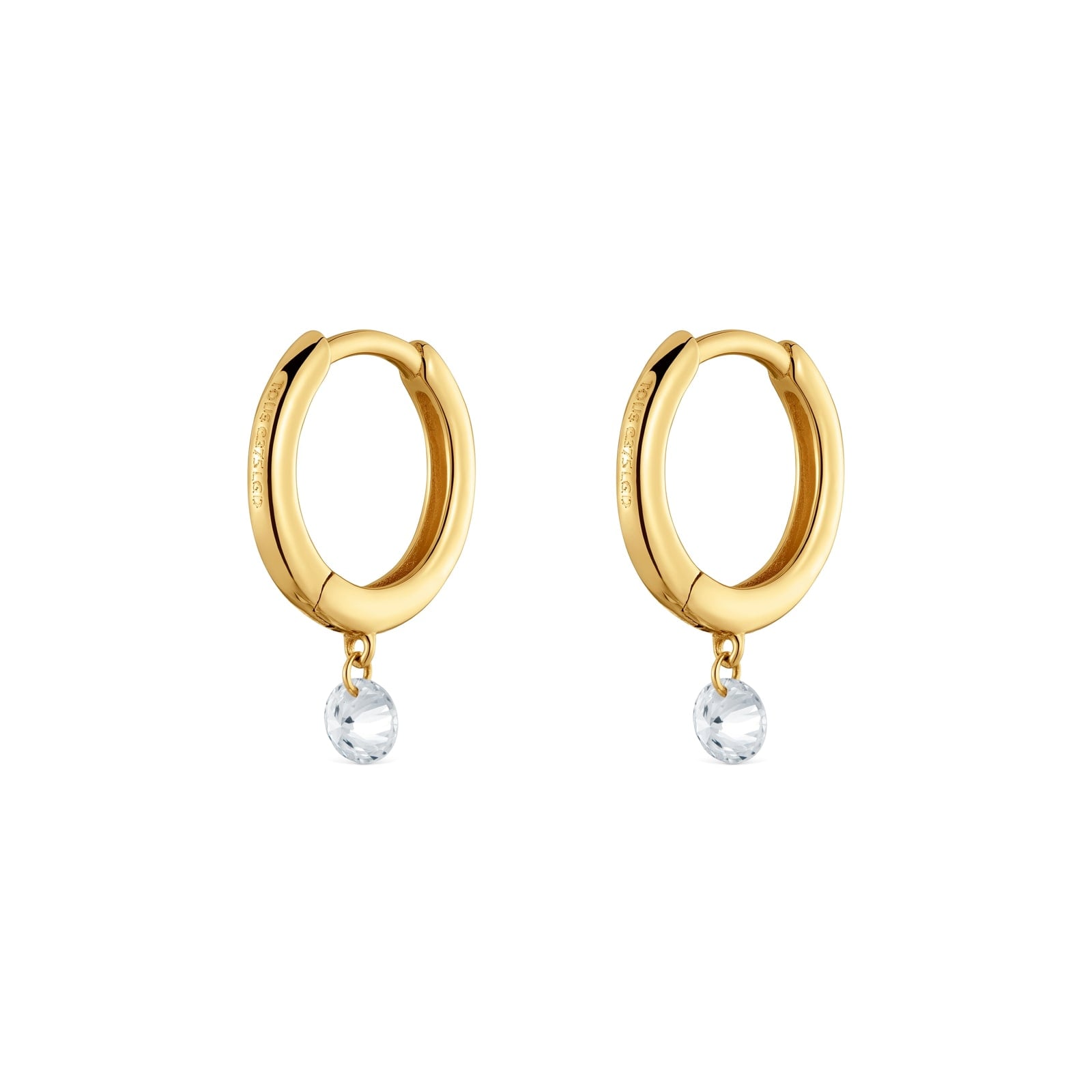 ARETES ARO DE ORO 9 KT Y DIAMANTE EN LAB. TOUS IRISÉ LGD - 3