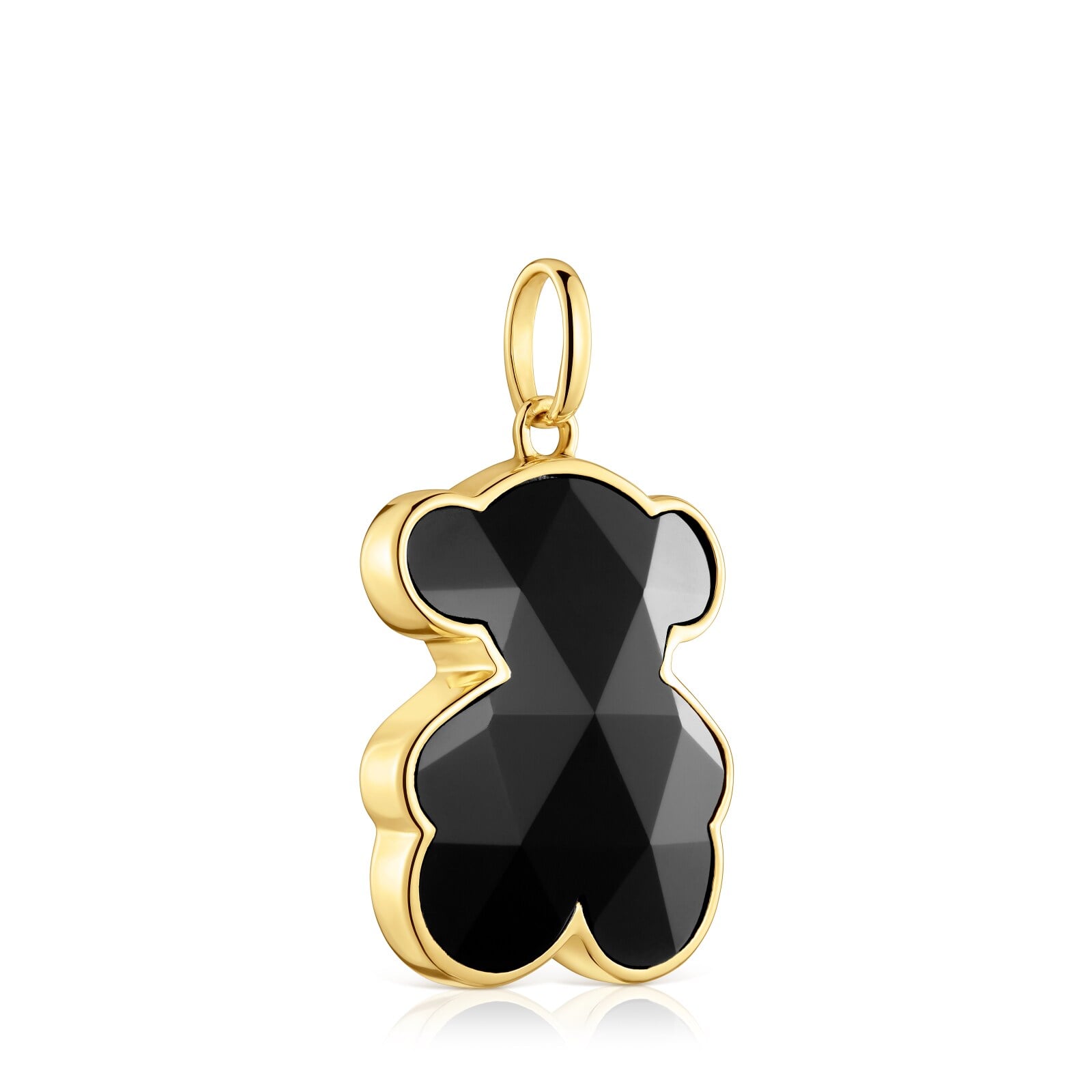 COLGANTE DIJE MEDIANO CON BAÑO DE ORO 18 KT TOUS Y OSO ÓNIX ICON COLOR - 2