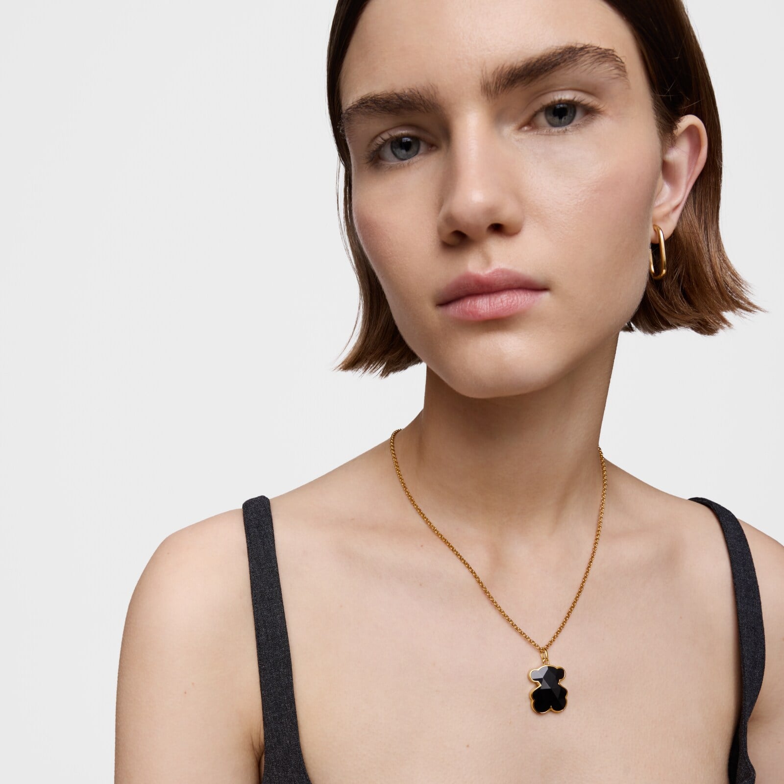 COLGANTE DIJE MEDIANO CON BAÑO DE ORO 18 KT TOUS Y OSO ÓNIX ICON COLOR - 6