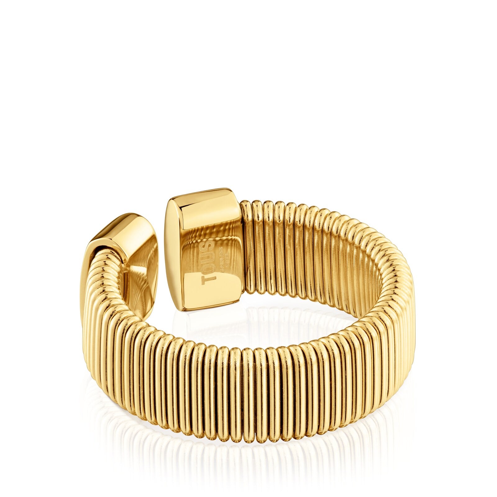 ANILLO ABIERTO DE ACERO DORADO BULEVARD - 3