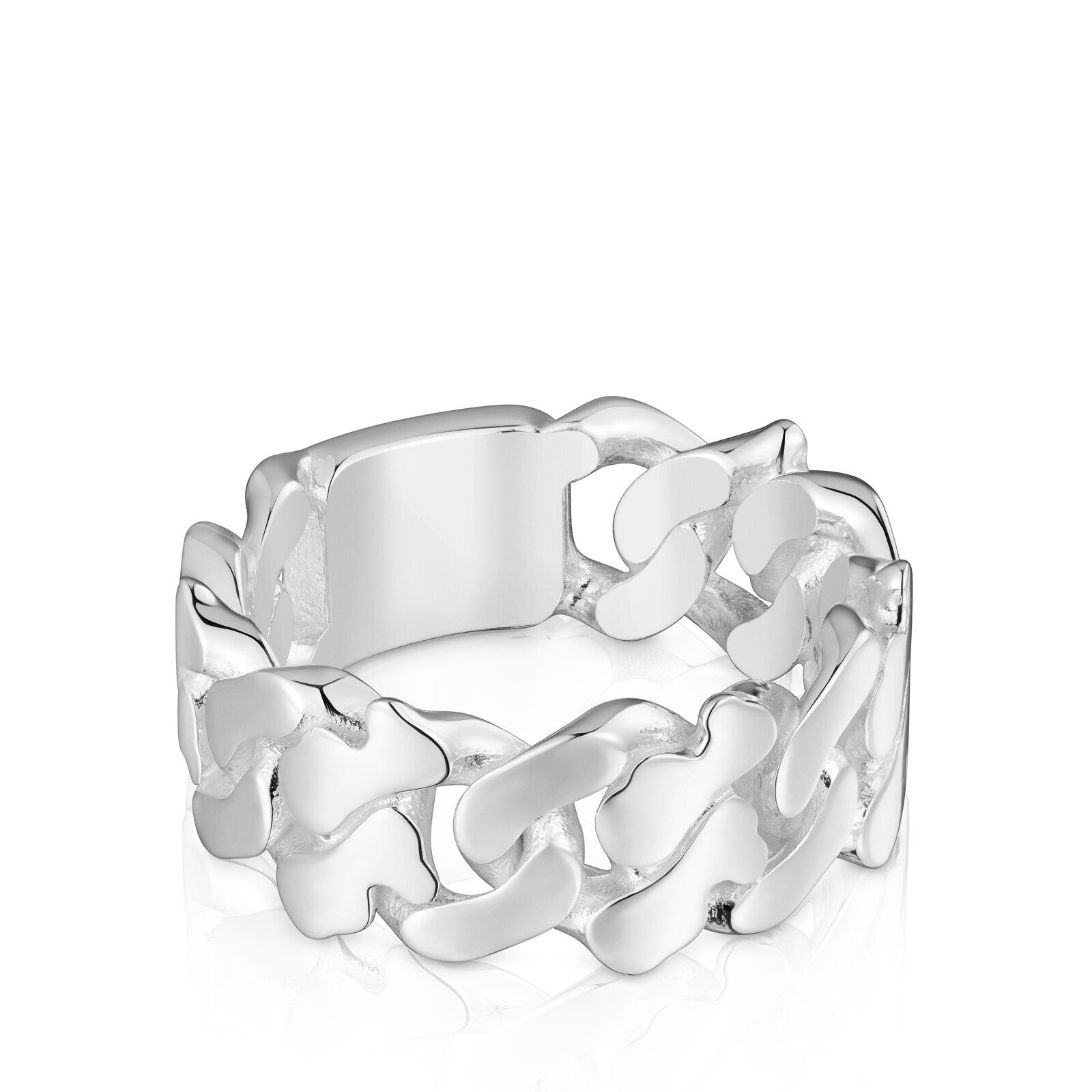 ANILLO DE PLATA 9 MM BEAR'S CHAIN - 3