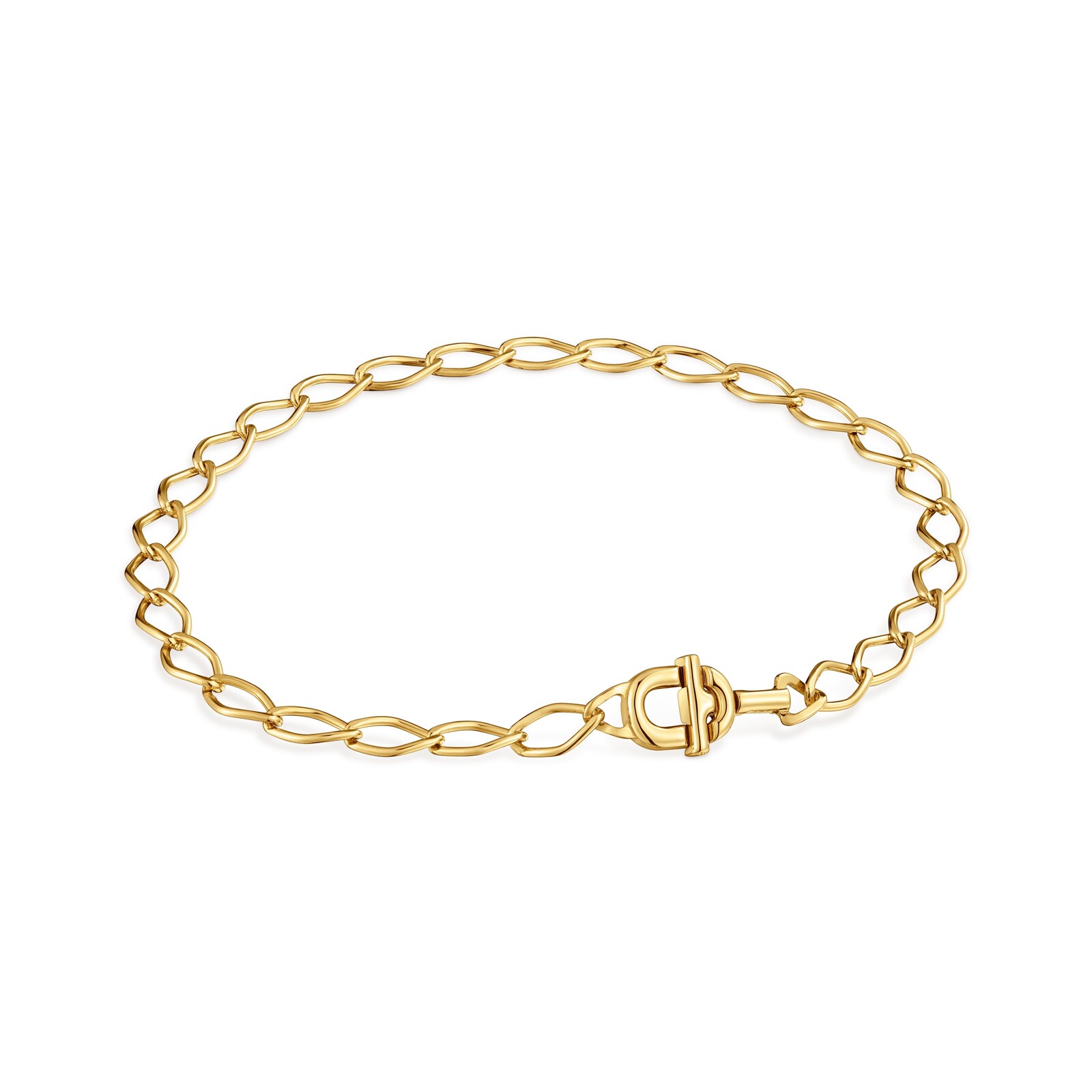 PULSERA CADENA ROMBOIDAL CON BAÑO DE ORO 18 KT SOBRE PLATA TOUS MANIFESTO - 1