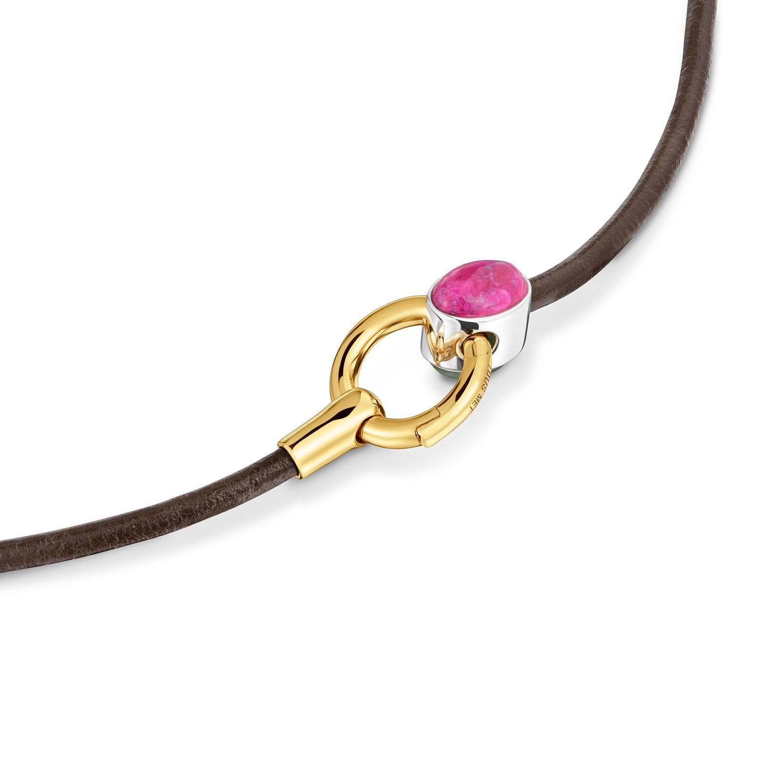 COLLAR BICOLOR CON CALCITA Y CORDÓN DE PIEL TOUS GEM POWER - 2