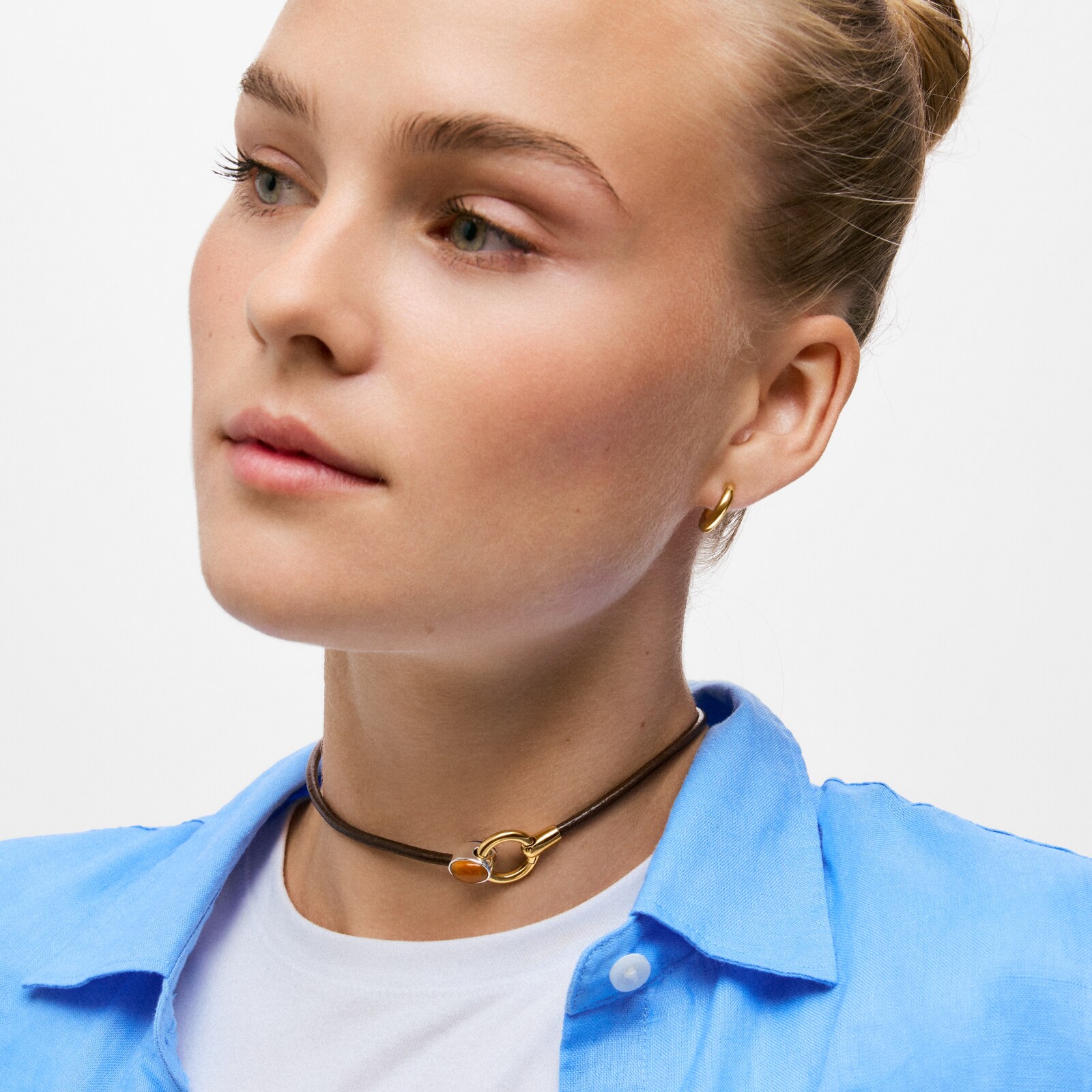 COLLAR BICOLOR CON LAPISLÁZULI Y CORDÓN DE PIEL TOUS GEM POWER - 5