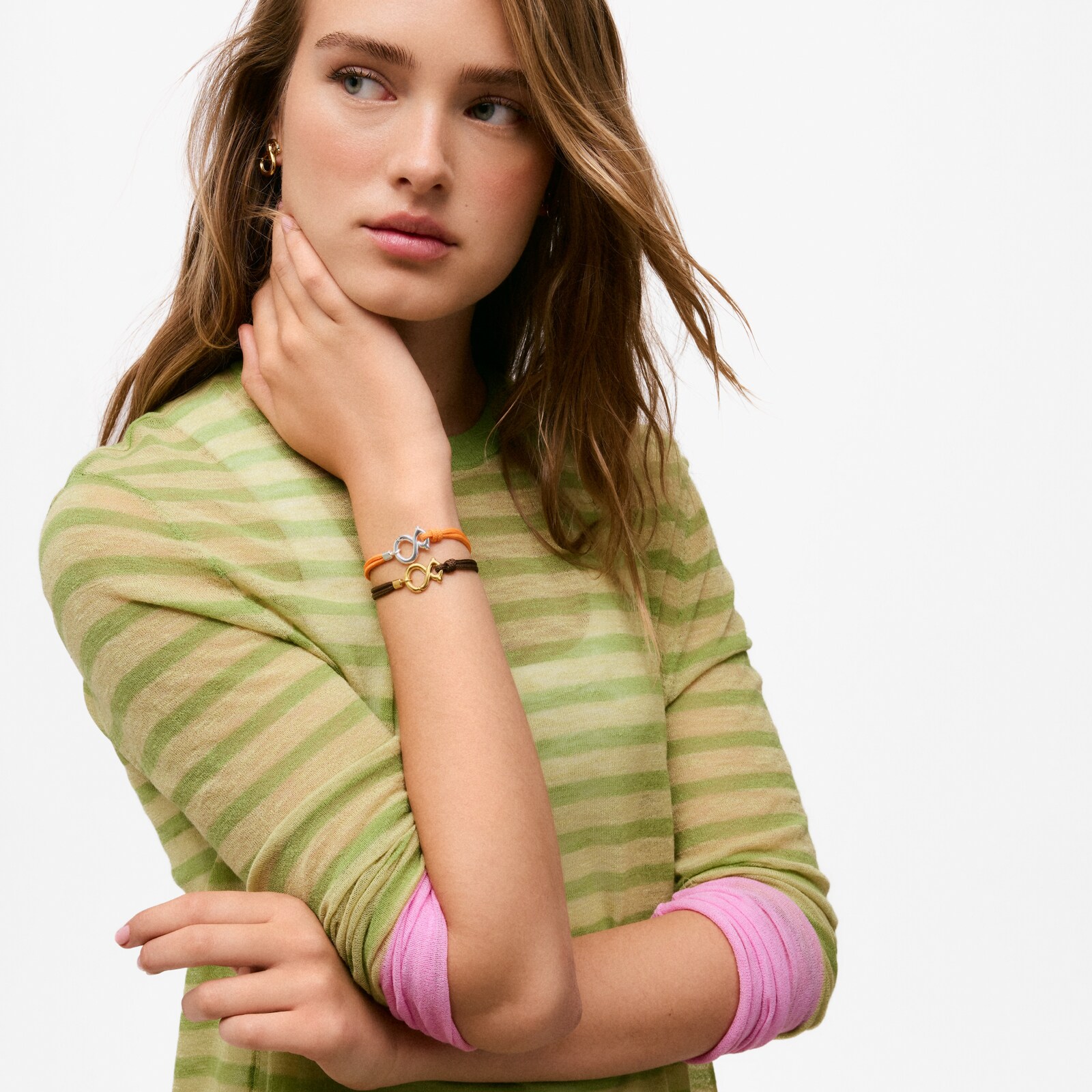 PULSERA CON BAÑO DE ORO 18 KT CORDÓN MARRÓN TOUS INFINITY - 6
