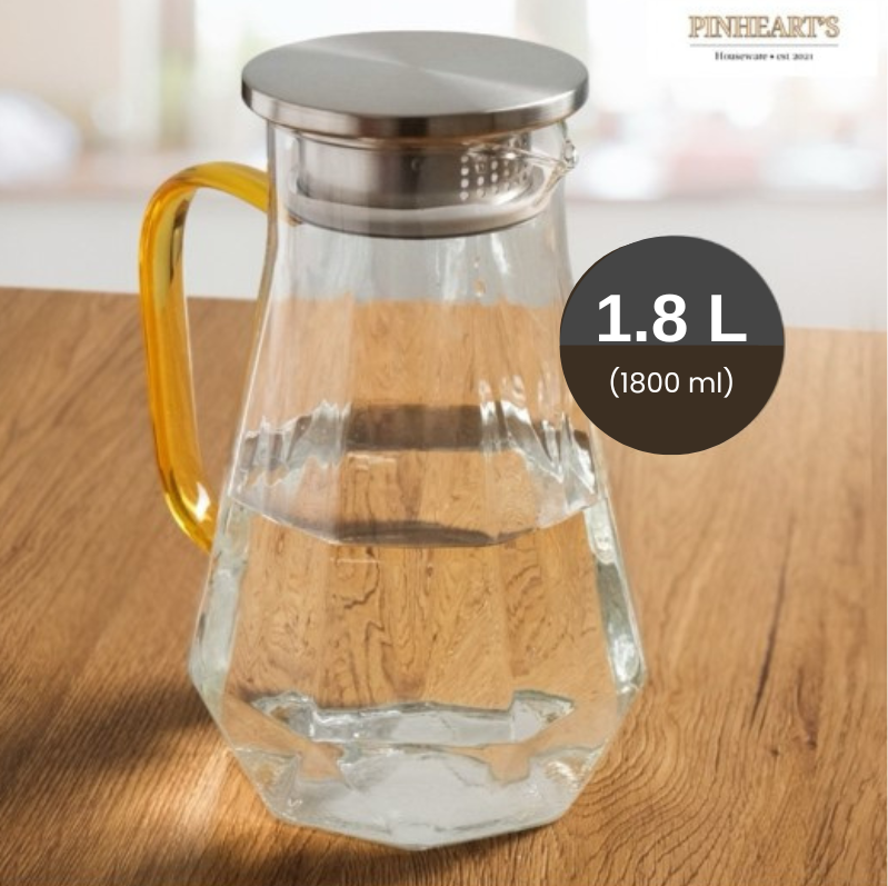 JARRA DE ASA DORADA Y TAPA PLATEADA 1.8 L - 1