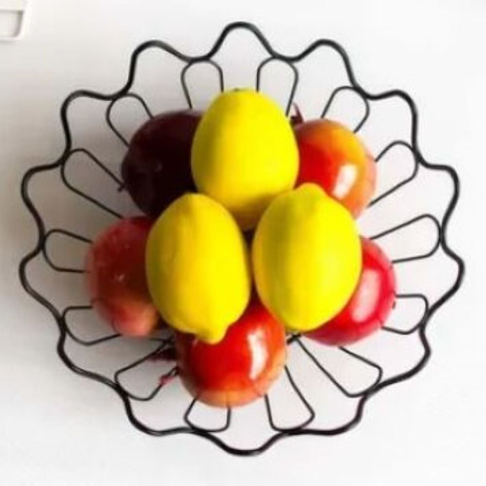 FRUTERO DISEÑO FLOR CON BASE DE MADERA - 1