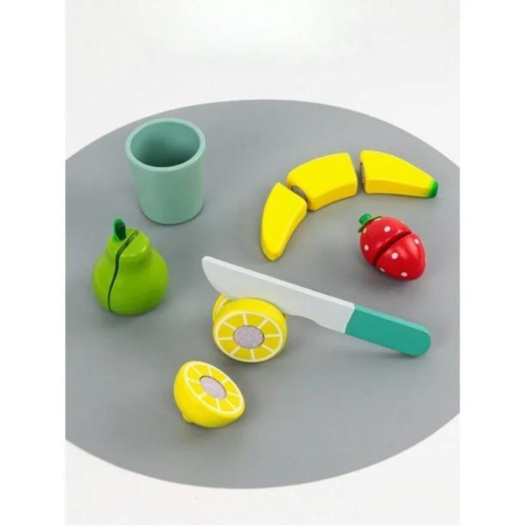 LICUADORA INFANTIL CON FRUTAS COLORIDAS DE MADERA - 2