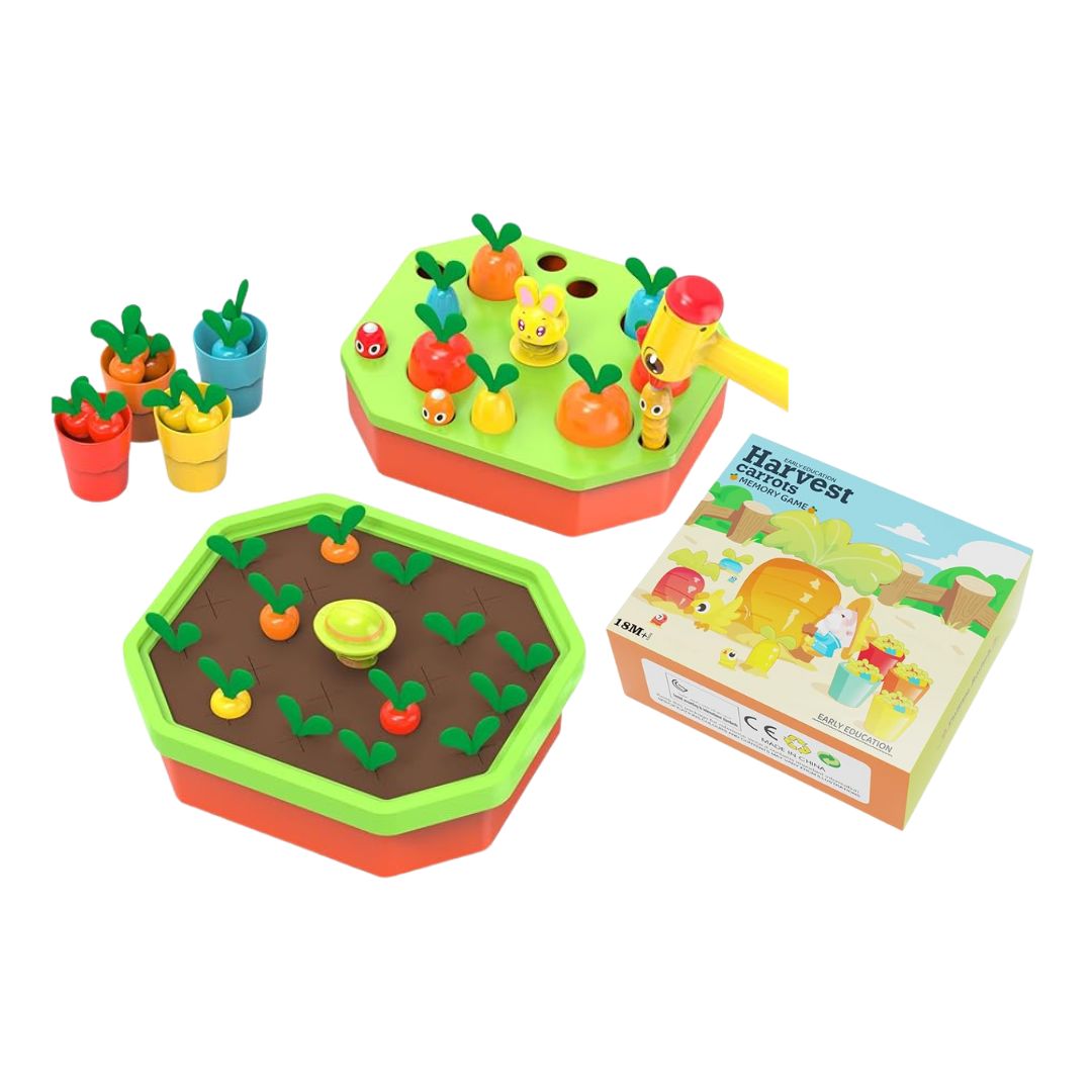 JUEGO DIDÁCTICO MONTESSORI COSECHA ZANAHORIAS 5 EN 1 - 1