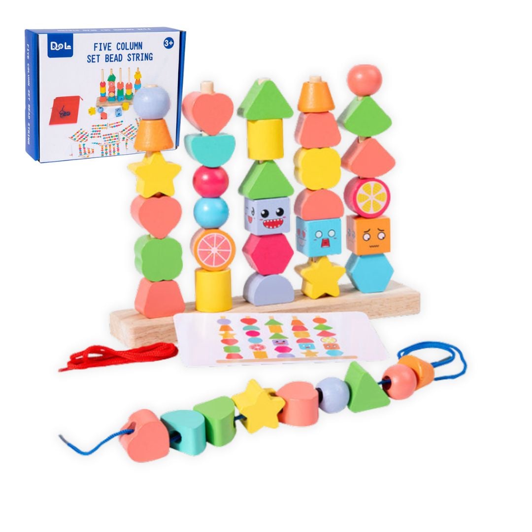 JUEGO DIDÁCTICO APILAR CLASIFICAR FORMAS CUENTAS MONTESSORI X5 - 1