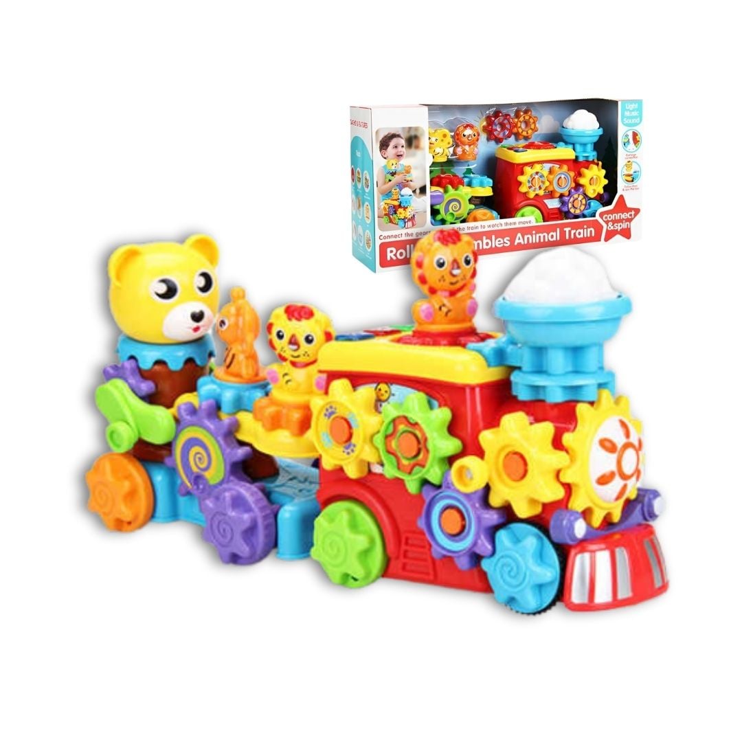 JUGUETE BEBÉ TREN GRANDE INFANTIL ENGRANAJES LUCES SONIDOS - 1